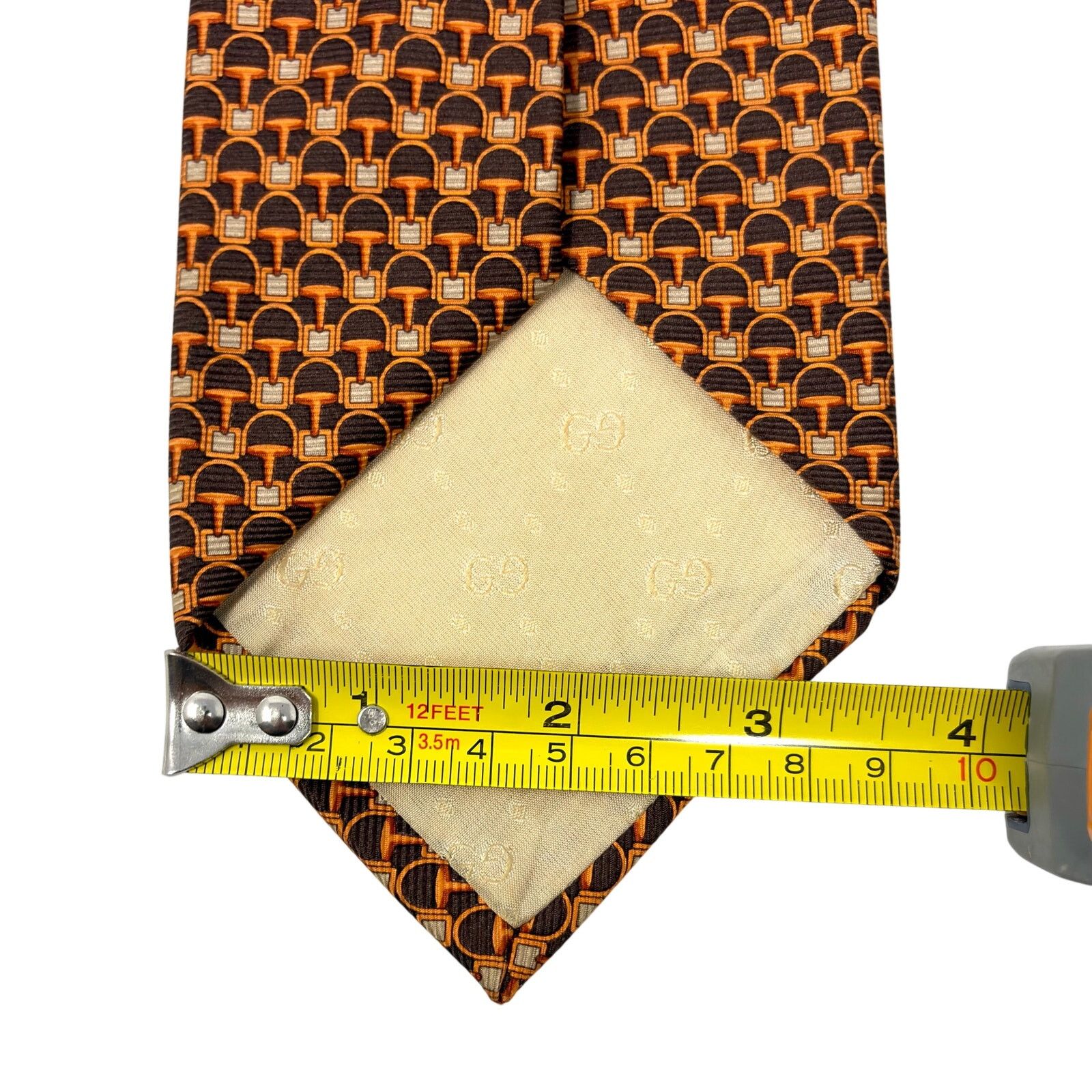 Gucci Gucci Vintage Abstract Pattern Tie Size ONE SIZE - 8 Thumbnail