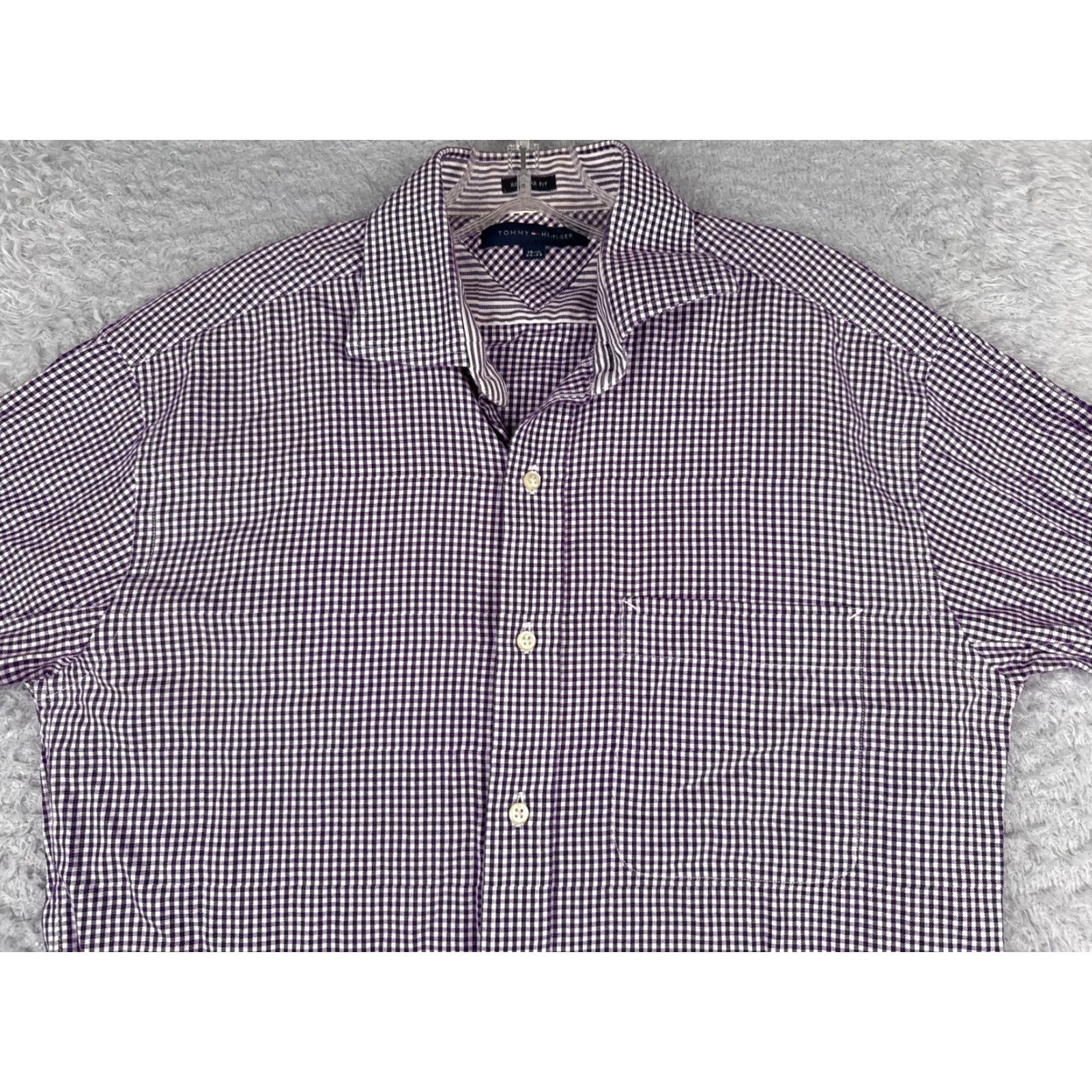 Tommy Hilfiger VINTAGE Tommy Hilfiger Shirt Men Purple Plaid Button-Up Long Sleeve 34-35 15.5 Button-Down Collar All Seasons Casual Designer Mens Size US M / EU 48-50 / 2 - 4 Thumbnail
