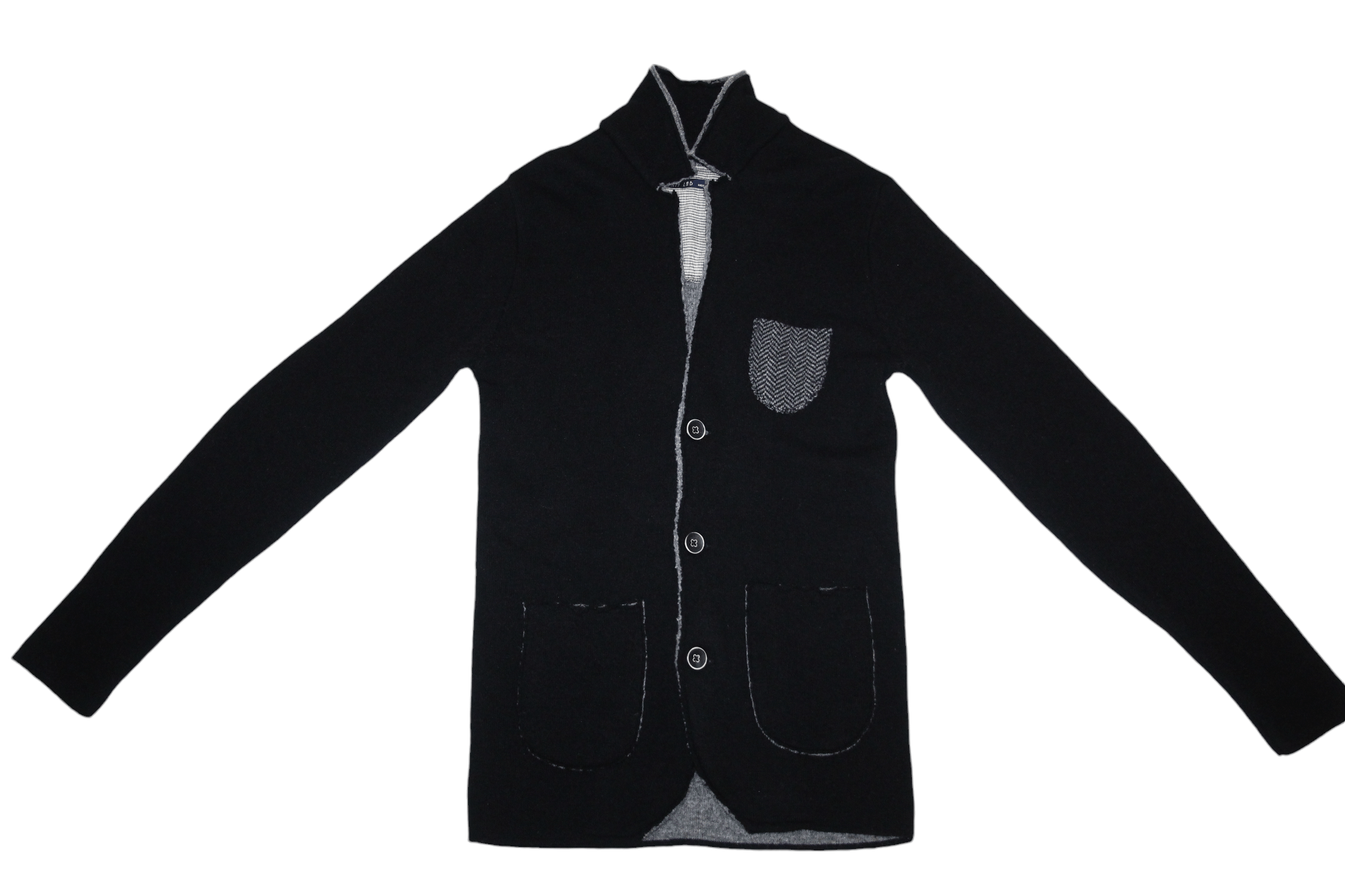 SARTORIO Knit Lab by Nonsololana srl raw cut boiled wool woven jacket Size US L / EU 52-54 / 3 - 6 Thumbnail