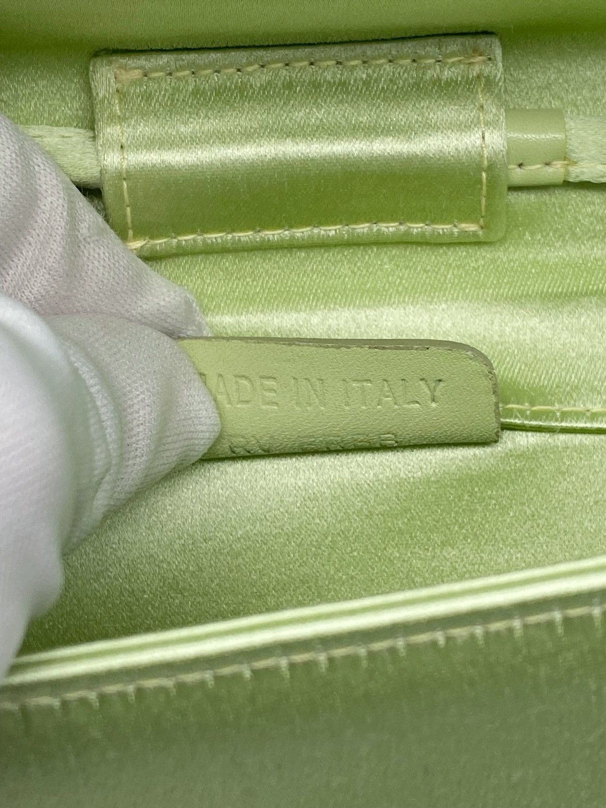 Bvlgari BVLGARI Light Green Satin Mini Shoulder Bag Size ONE SIZE - 10 Thumbnail