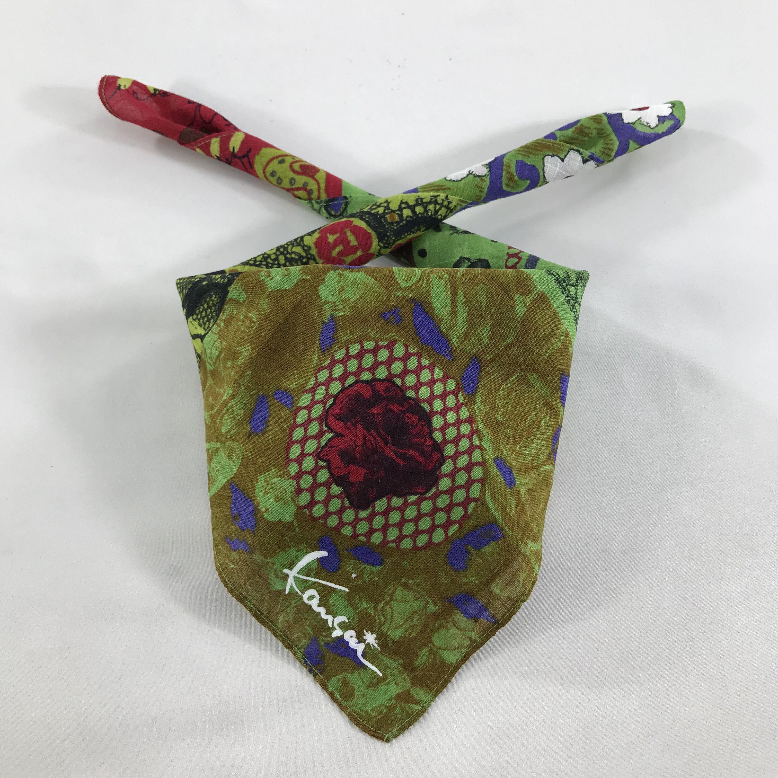 Kansai Yamamoto × Vintage Kansai Bandana / Handkerchief / Neckerchief - S1506 Size ONE SIZE - 3 Thumbnail