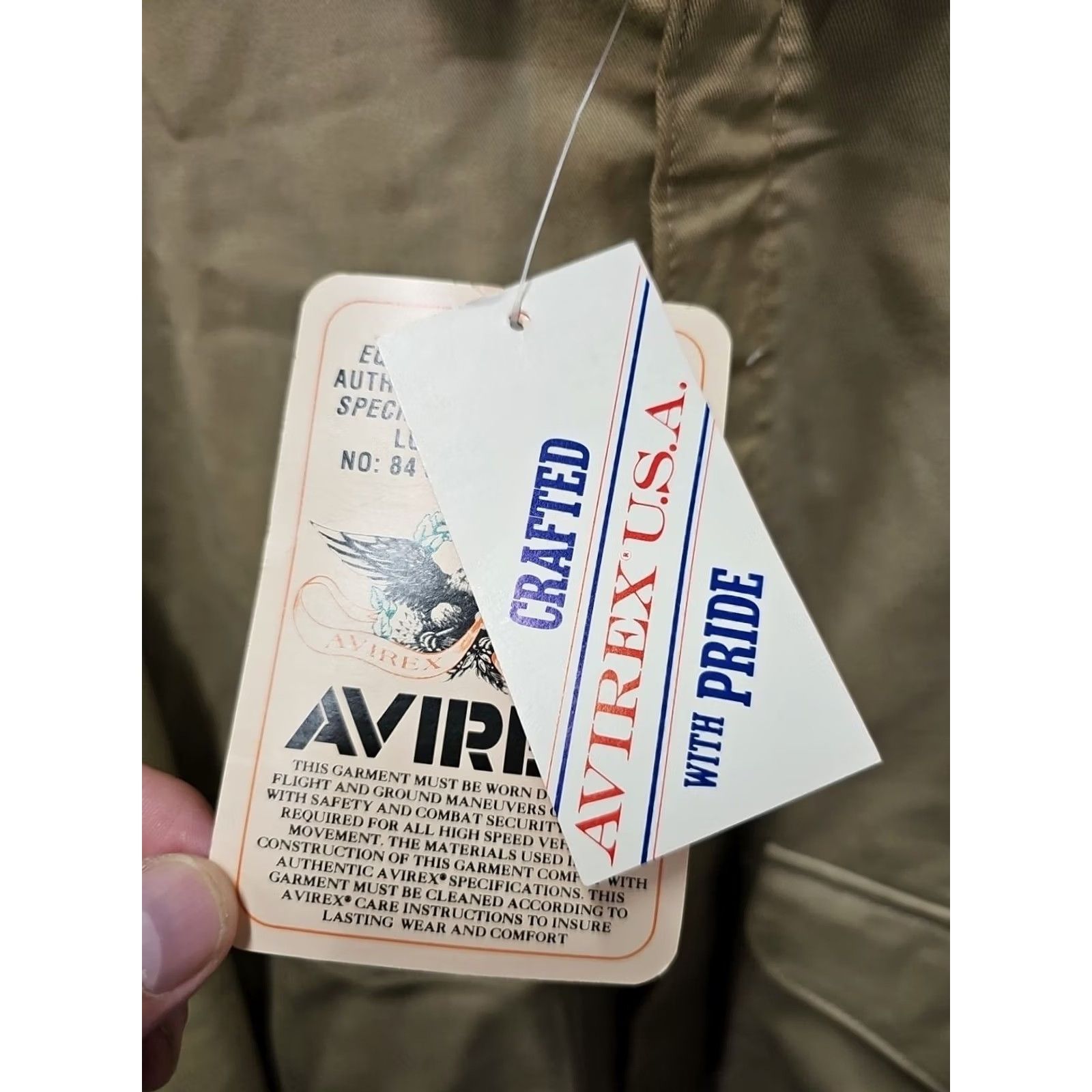 Avirex VINTAGE Avirex LTD A-2 1987 Bomber Jacket Collared Mens XL Beige Navy 1980s 8/21ss Size US XL / EU 56 / 4 - 3 Thumbnail