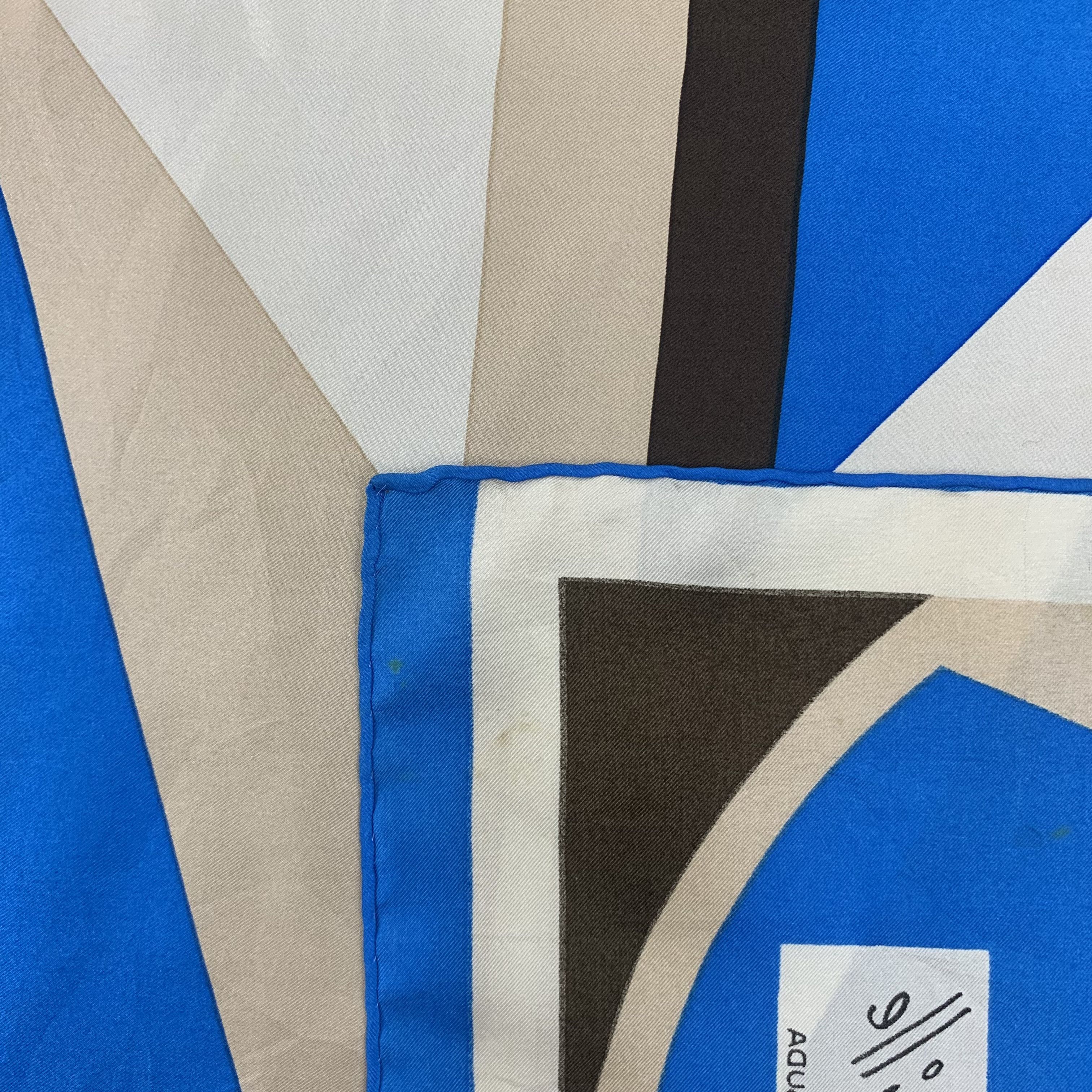 Japanese Brand Dessins Medaille by Y.Masuda Silk Scarf Square A5629 Size ONE SIZE - 8 Thumbnail