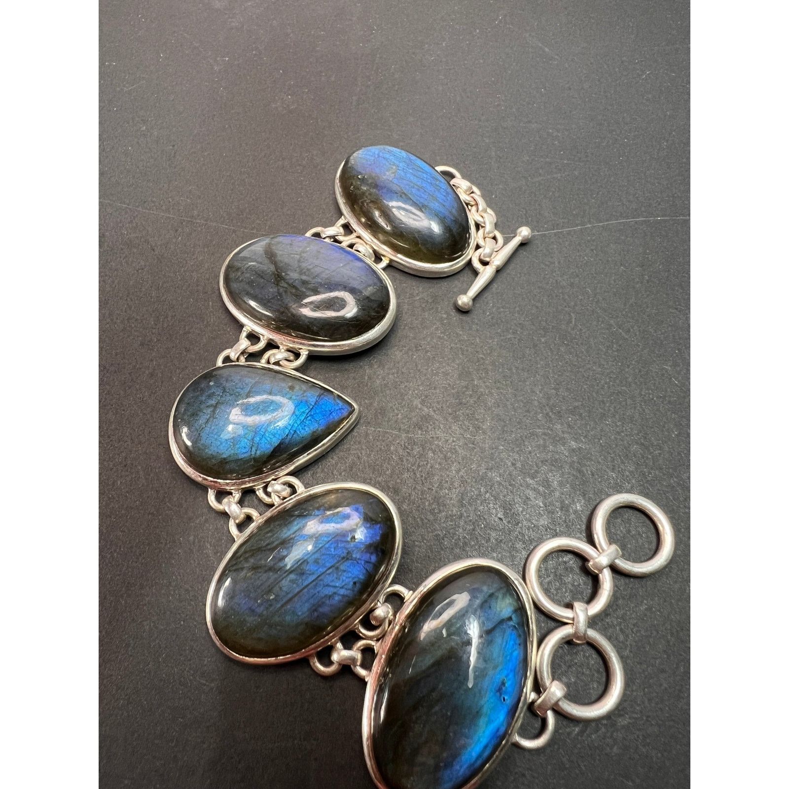 Other NEW Labradorite 925 chunky toggle bracelet 6.5-7.75 inch Size ONE SIZE - 6 Thumbnail