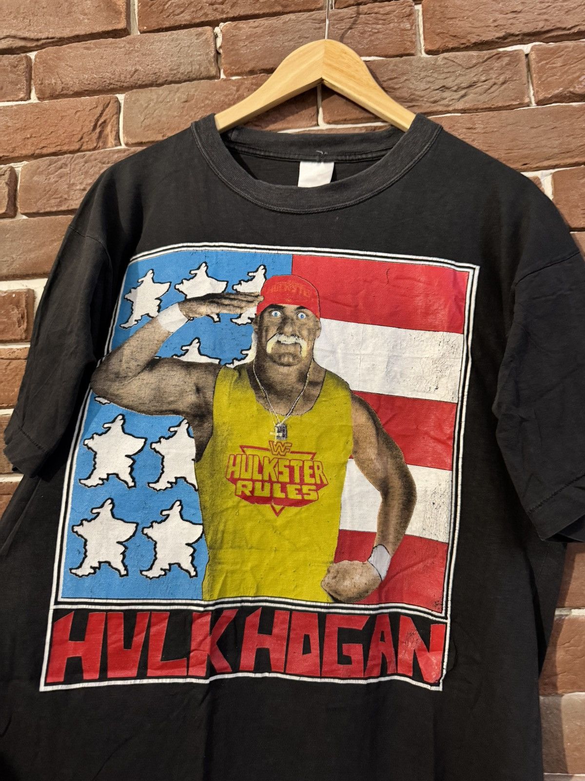 WWE Hulk Hogan Rules WWE WWF Vintage 90s Rare Wrestling T Shirt Size US M / EU 48-50 / 2 - 2 Thumbnail