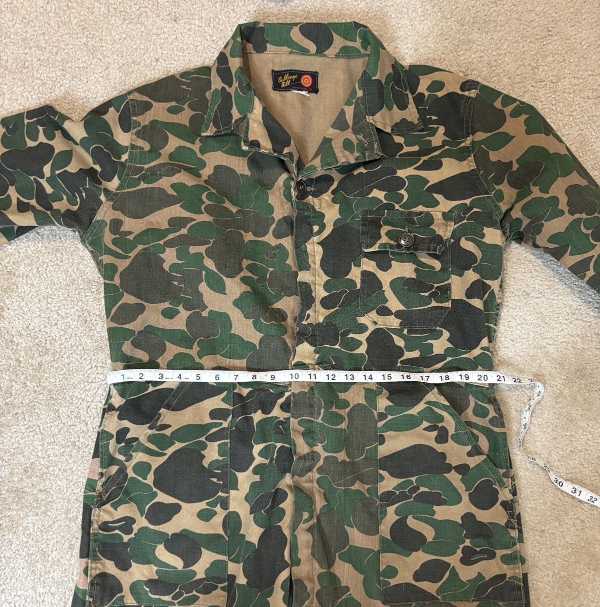 Other Vintage Bullseye Bill Duck Camo Water Repellent Coveralls XL Size US 42 / EU 58 - 8 Thumbnail