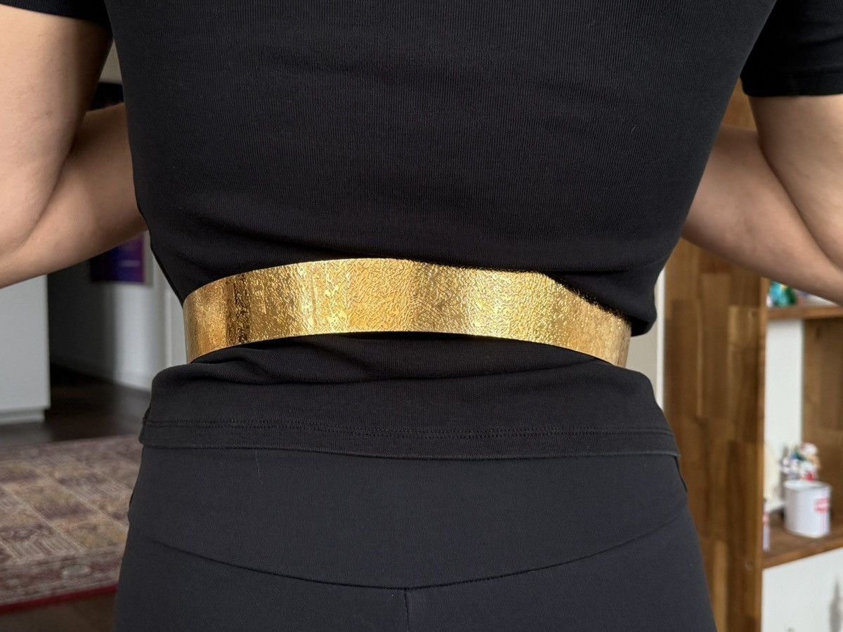 Yves Saint Laurent Yves Saint Laurent Gold Metal Belt – Vintage 80’s – One Size Size ONE SIZE - 5 Thumbnail