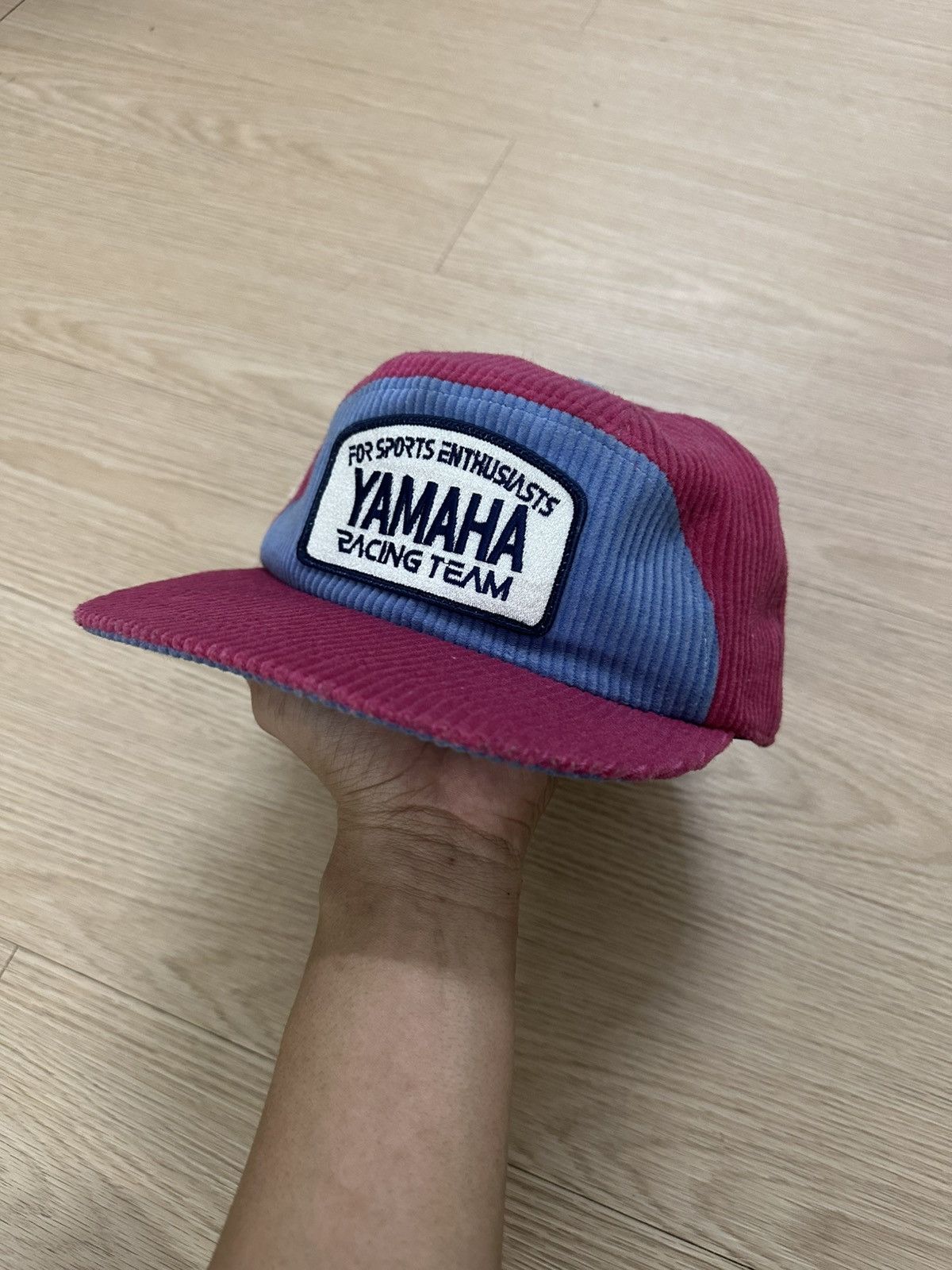 Vintage × Yamaha Rare Beautiful Vintage Yamaha Racing Team Corduroy Cap Size ONE SIZE - 2 Thumbnail