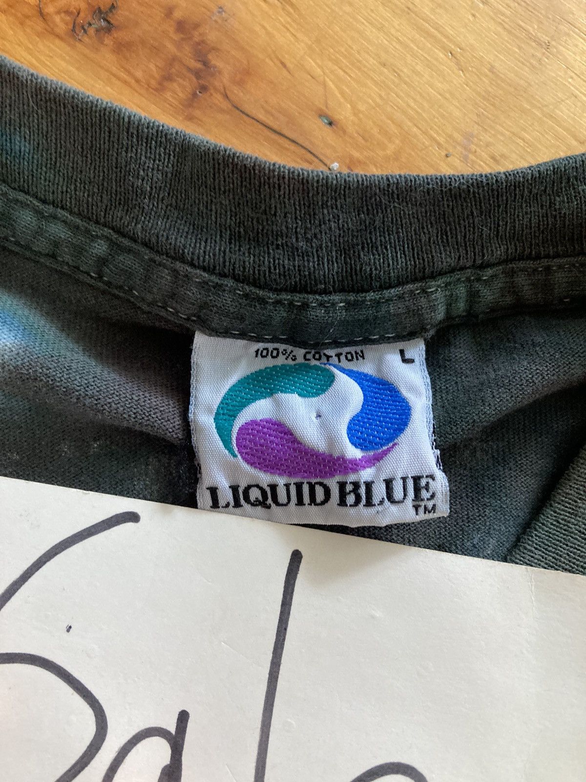 1998 Liquid Blue White Tag Skull Tie-dye Tee Size Large