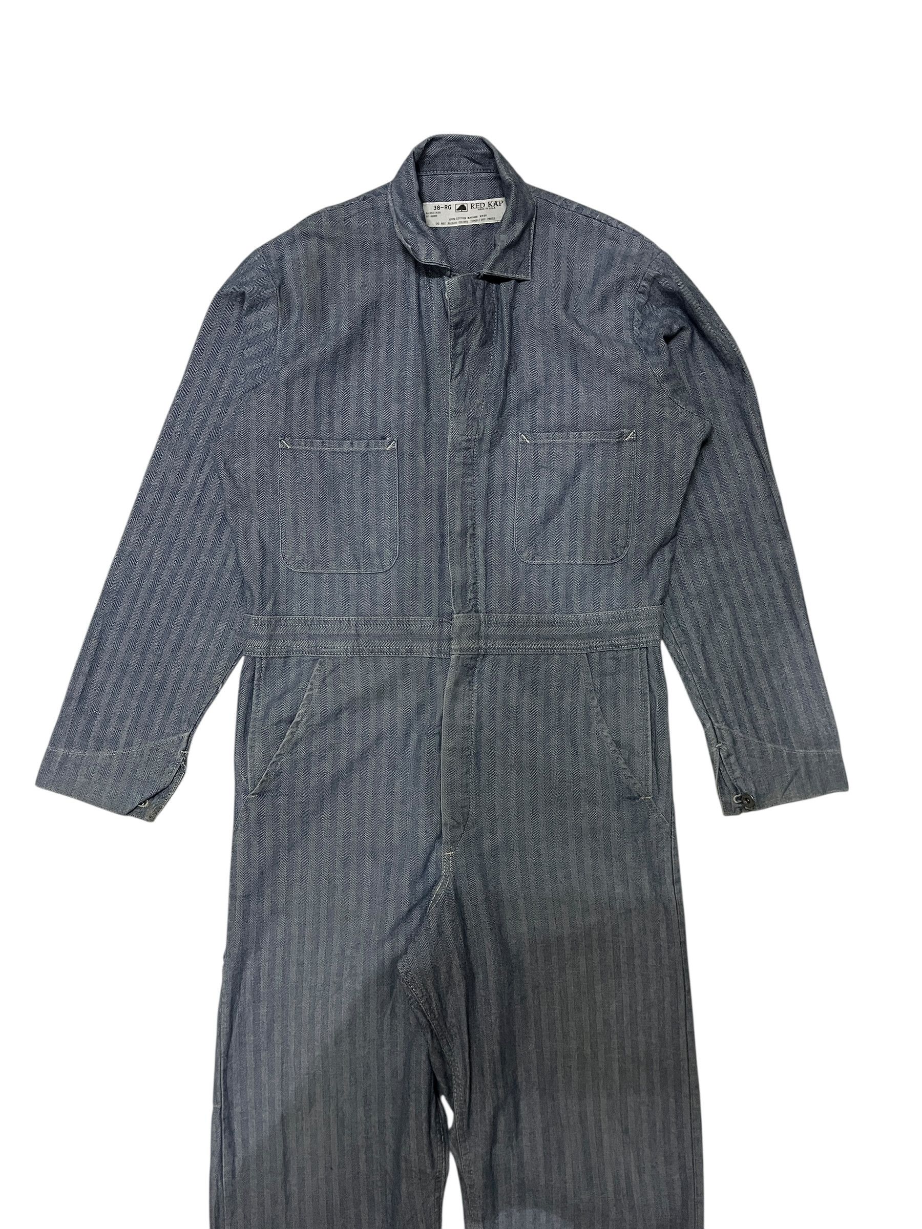 Red Kap Vintage USA Herringbone Twill Workwear Coverall Red Kap Size US L / EU 52-54 / 3 - 4 Thumbnail