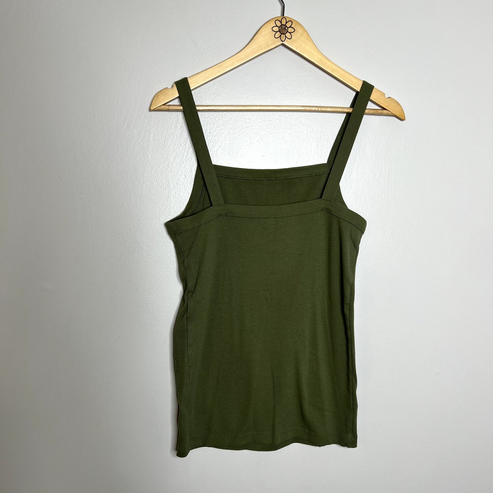 Old Navy Old Navy Green Ribbed Slim Fit Tank Top Size L / US 10 / IT 46 - 5 Thumbnail