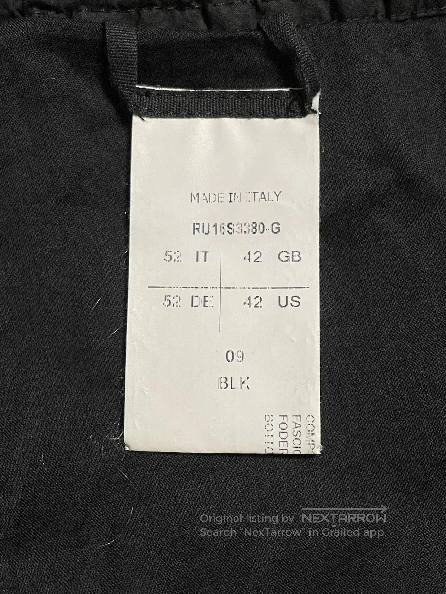 Rick Owens rick owens ro black drop-crotch pants. Size US 42 / EU 58 - 3 Thumbnail