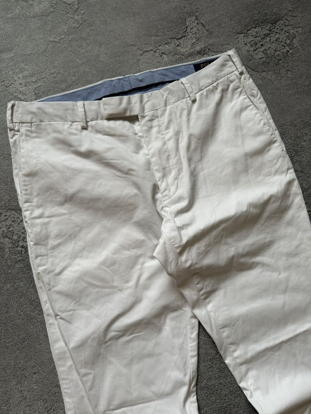 Polo Ralph Lauren × Vintage Polo Ralph Lauren 32/32 white chino pant trouser Jean stretc Size US 32 / EU 48 - 9 Thumbnail
