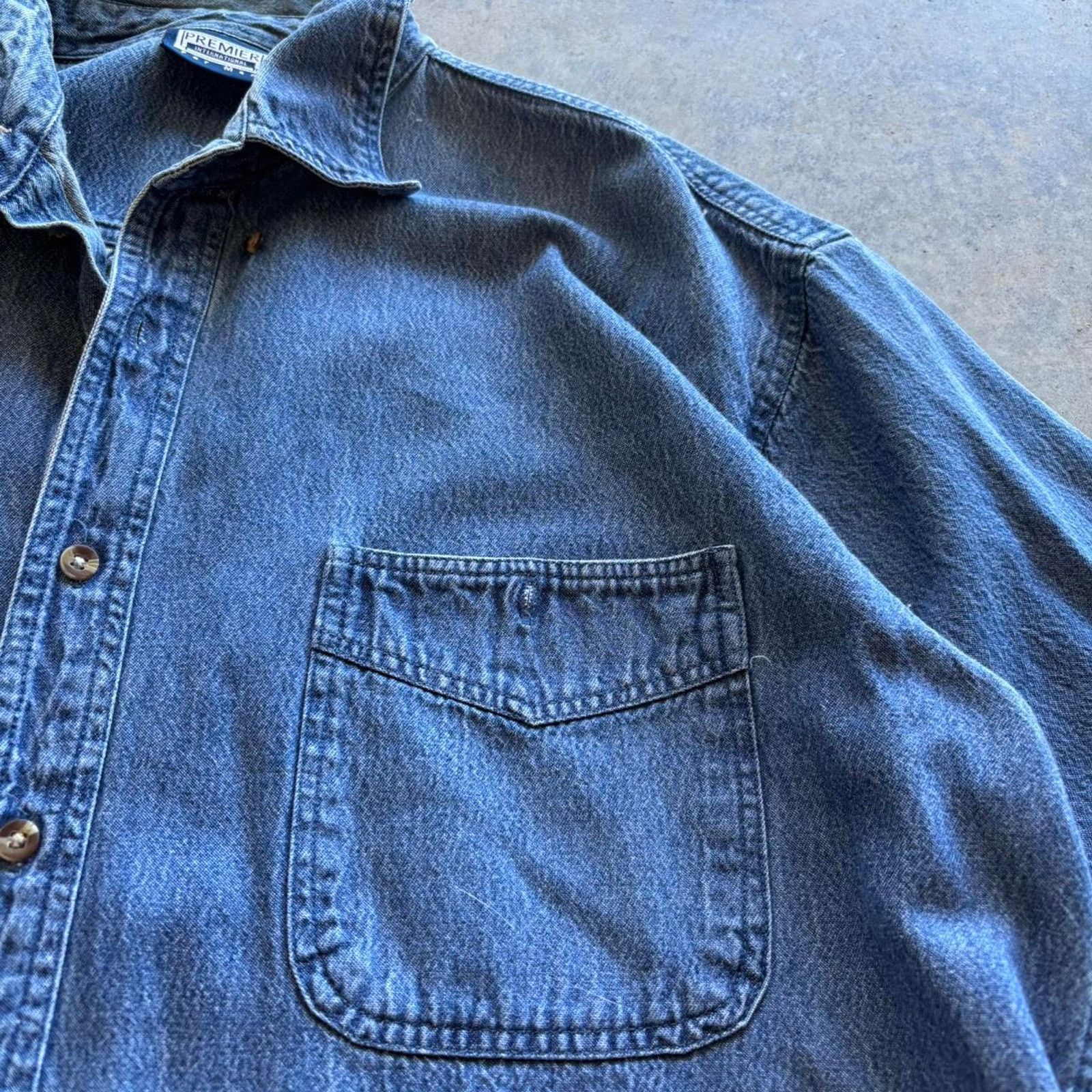 Carhartt × Carhartt Wip × Vintage 90s Denim Button Up Shirt Size US XL / EU 56 / 4 - 2 Thumbnail