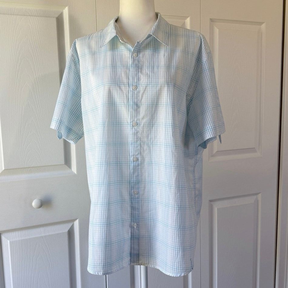 Calvin Klein Calvin Klein men’s XL short sleeve cotton button up shirt Size US XL / EU 56 / 4 - 1 Thumbnail