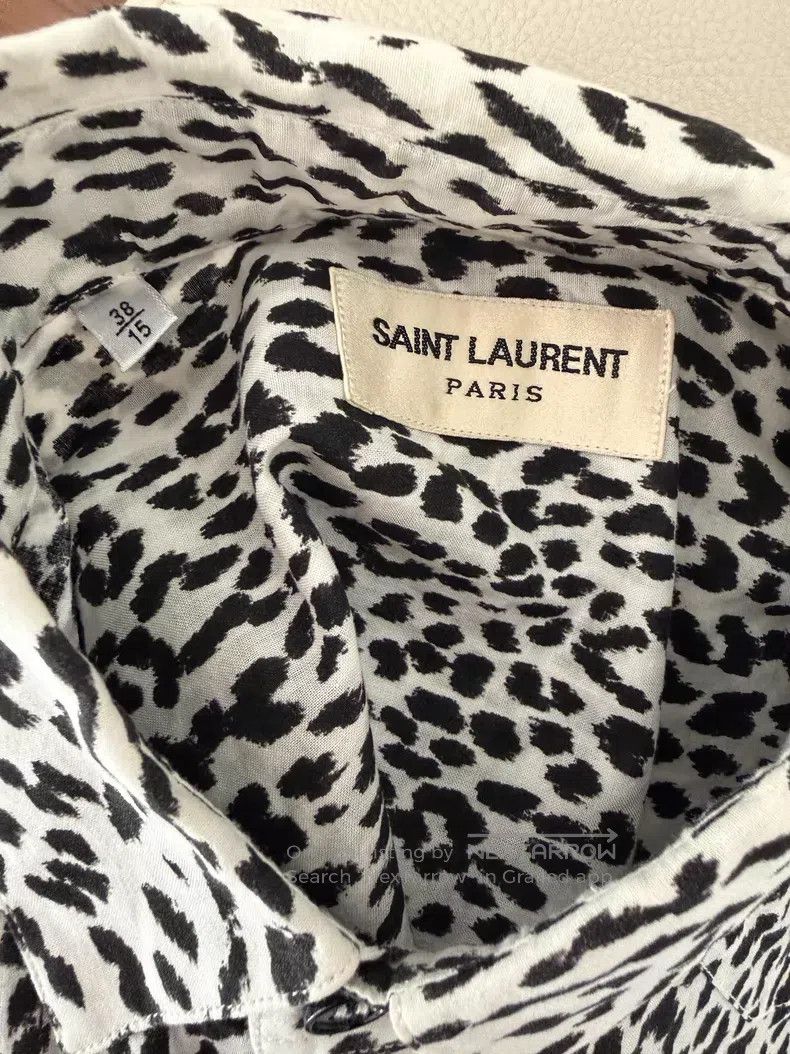 Saint Laurent Paris Saint Laurent Paris Original Snowflake Leopard Print Shirt Size XS / US 0-2 / IT 36-38 - 3 Thumbnail