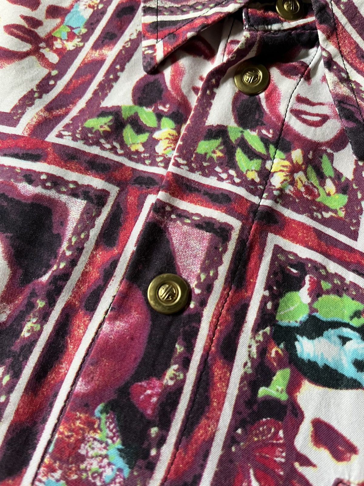 Jean Paul Gaultier Vintage Jean Paul Gaultier Portraits button up shirt rare Size US L / EU 52-54 / 3 - 4 Thumbnail