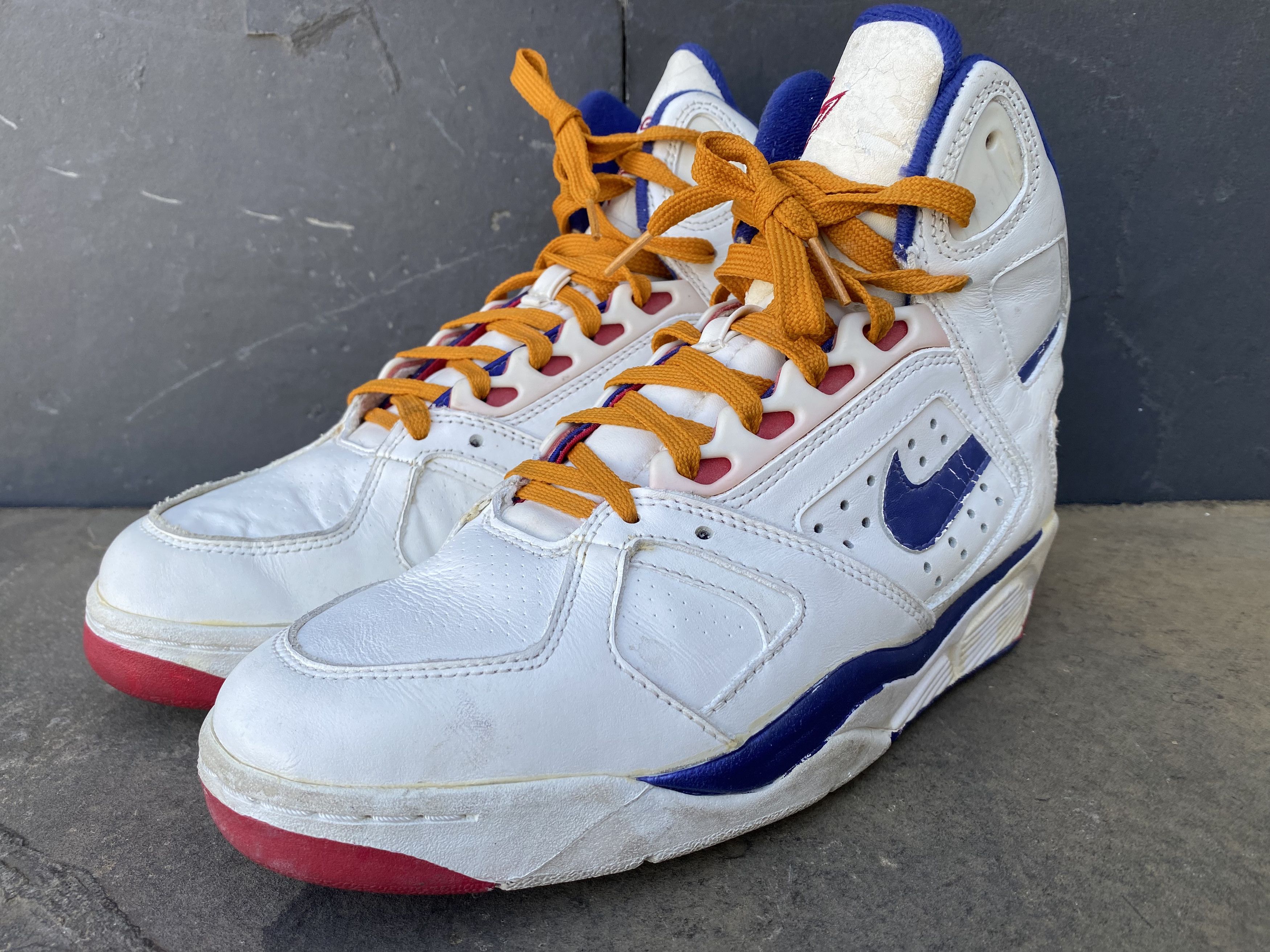 image of 1991 Nike Flight Hi Top Sneakers in White, Men's