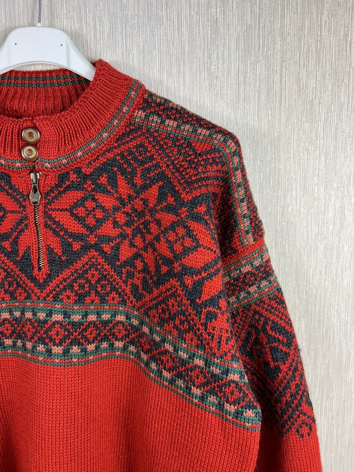 Dale Of Norway Vintage Dale of Norway heavy wool patterned sweater half zip Size US L / EU 52-54 / 3 - 3 Thumbnail