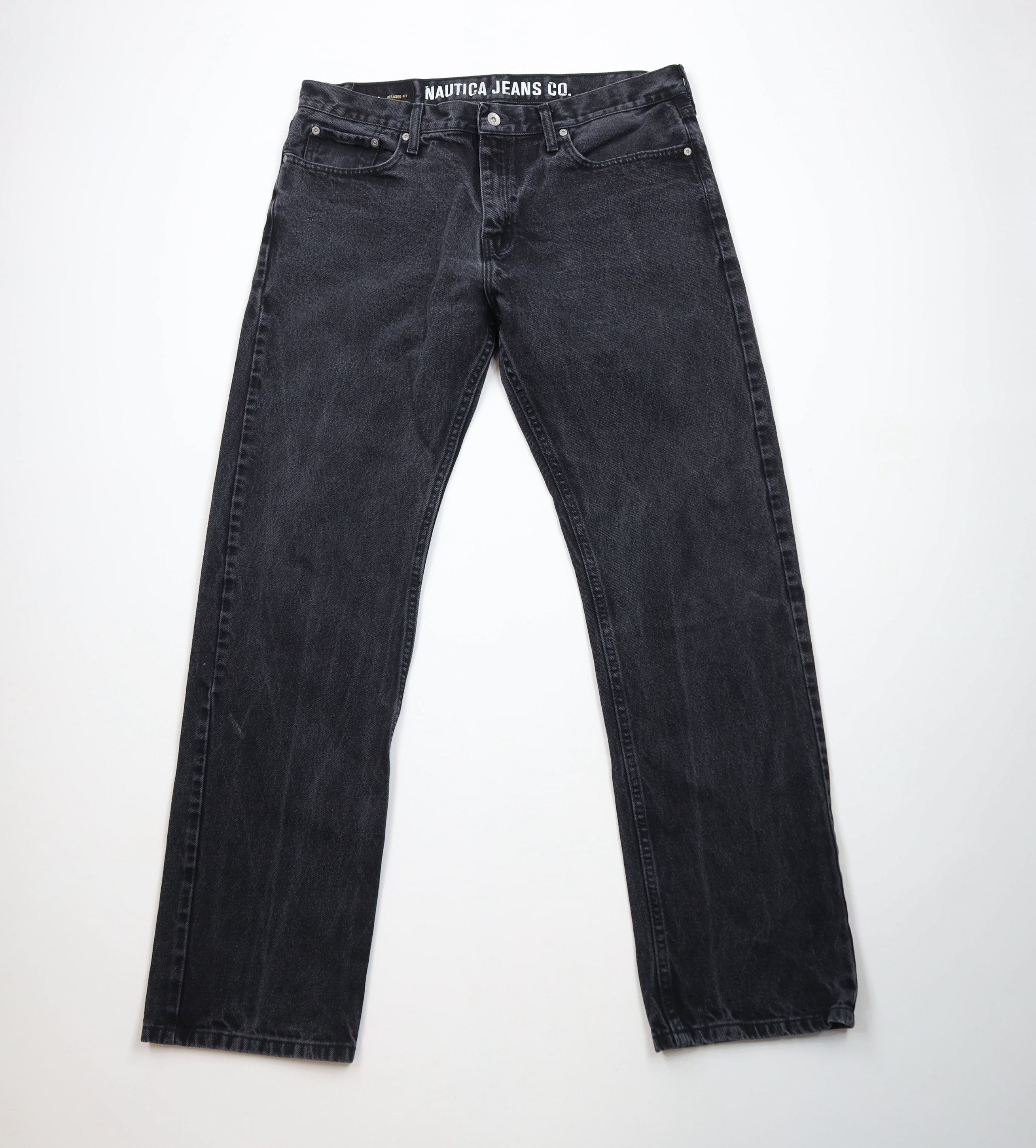 Nautica × Vintage Vintage 90s Y2K Nautica Relaxed Fit Denim Jeans Black Cotton Size US 36 / EU 52 - 1 Thumbnail