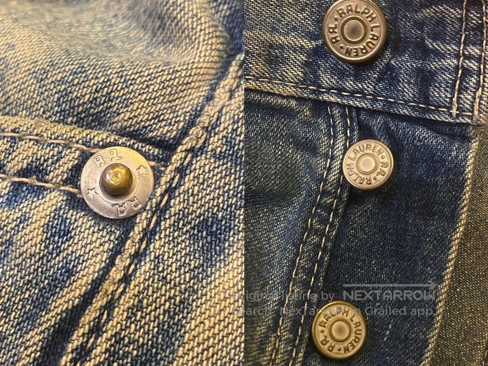 RRL Ralph Lauren vintage rrl 90s washed denim cargo pants. Size US 38 / EU 54 - 6 Thumbnail