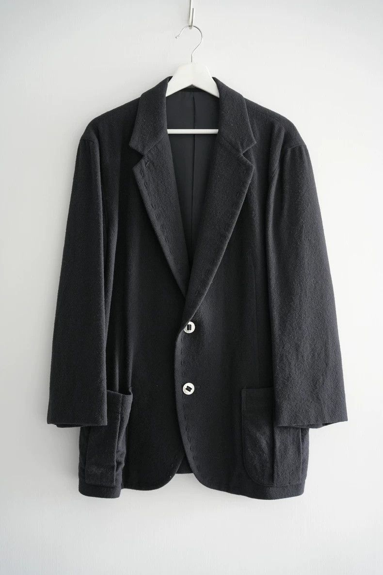 Yohji Yamamoto Yohji Yamamoto Yohji Yamamoto Hand-Stitched Black Suit Jac Size US M / EU 48-50 / 2 - 1 Thumbnail