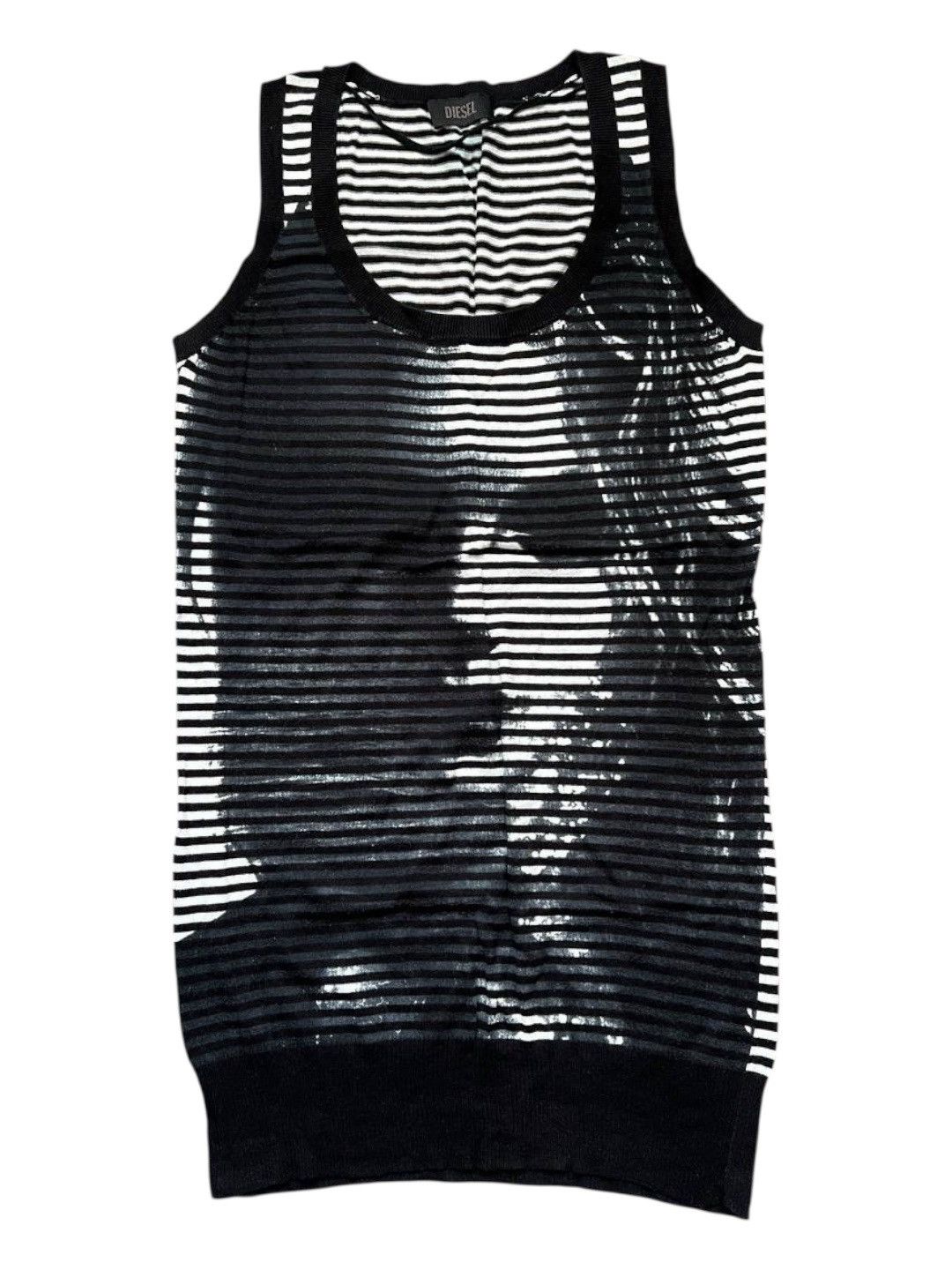 Archive rare Diesel Face print graphic dress tank