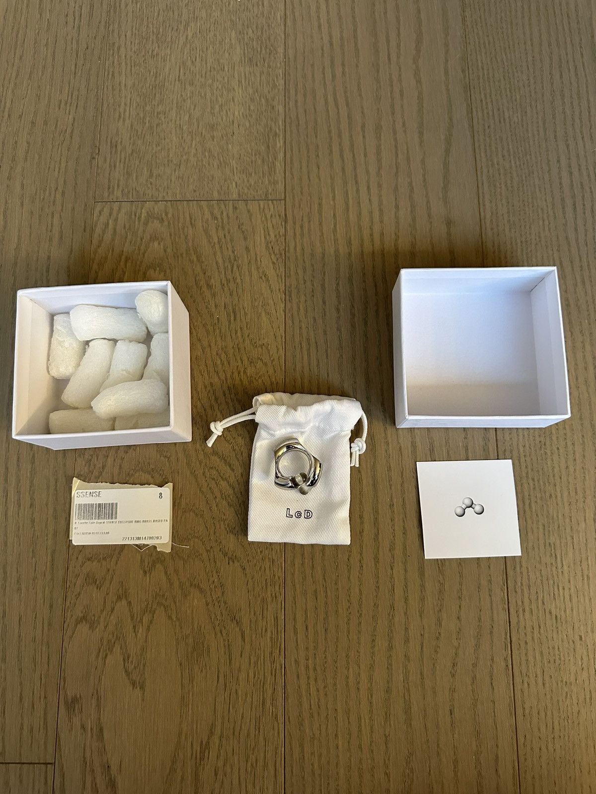 Lorette Cole Duprat SSENSE Exclusive White Palladium Plated & Resin Ring Size 8 Size ONE SIZE - 5 Thumbnail