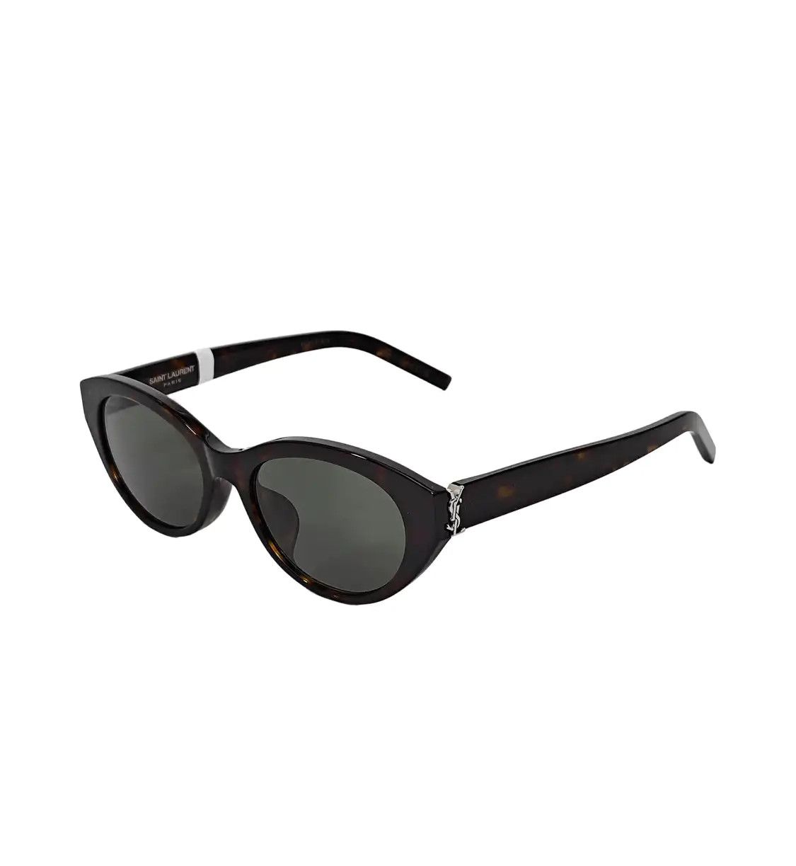 Saint Laurent Paris Ysl Dark Greyoval Round Synthetic Sunglasses in Gray, Women's