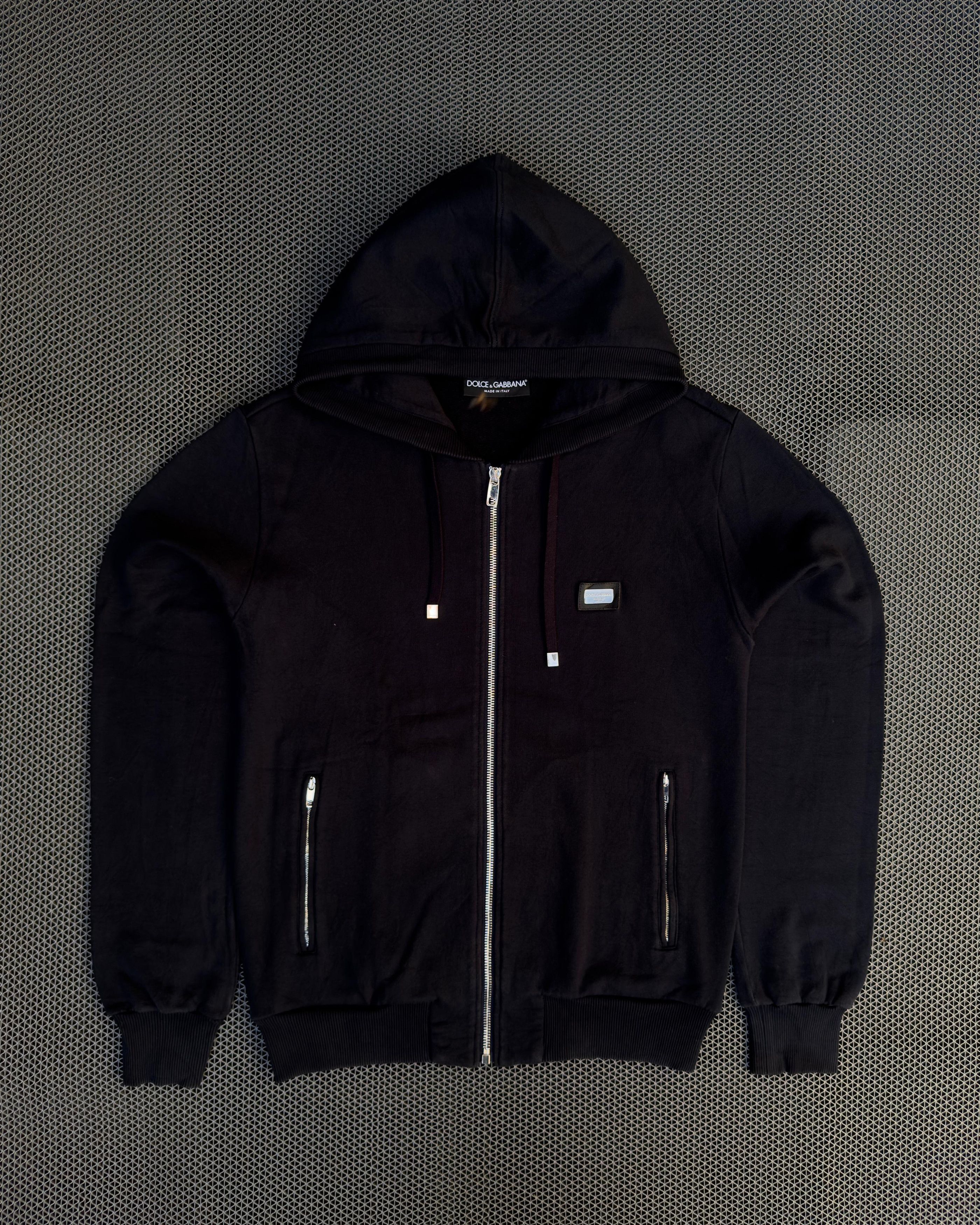 Dolce & Gabbana DOLCE&GABBANA COTTON JERSEY ZIP UP HOODIE Size US S / EU 44-46 / 1 - 1 Thumbnail