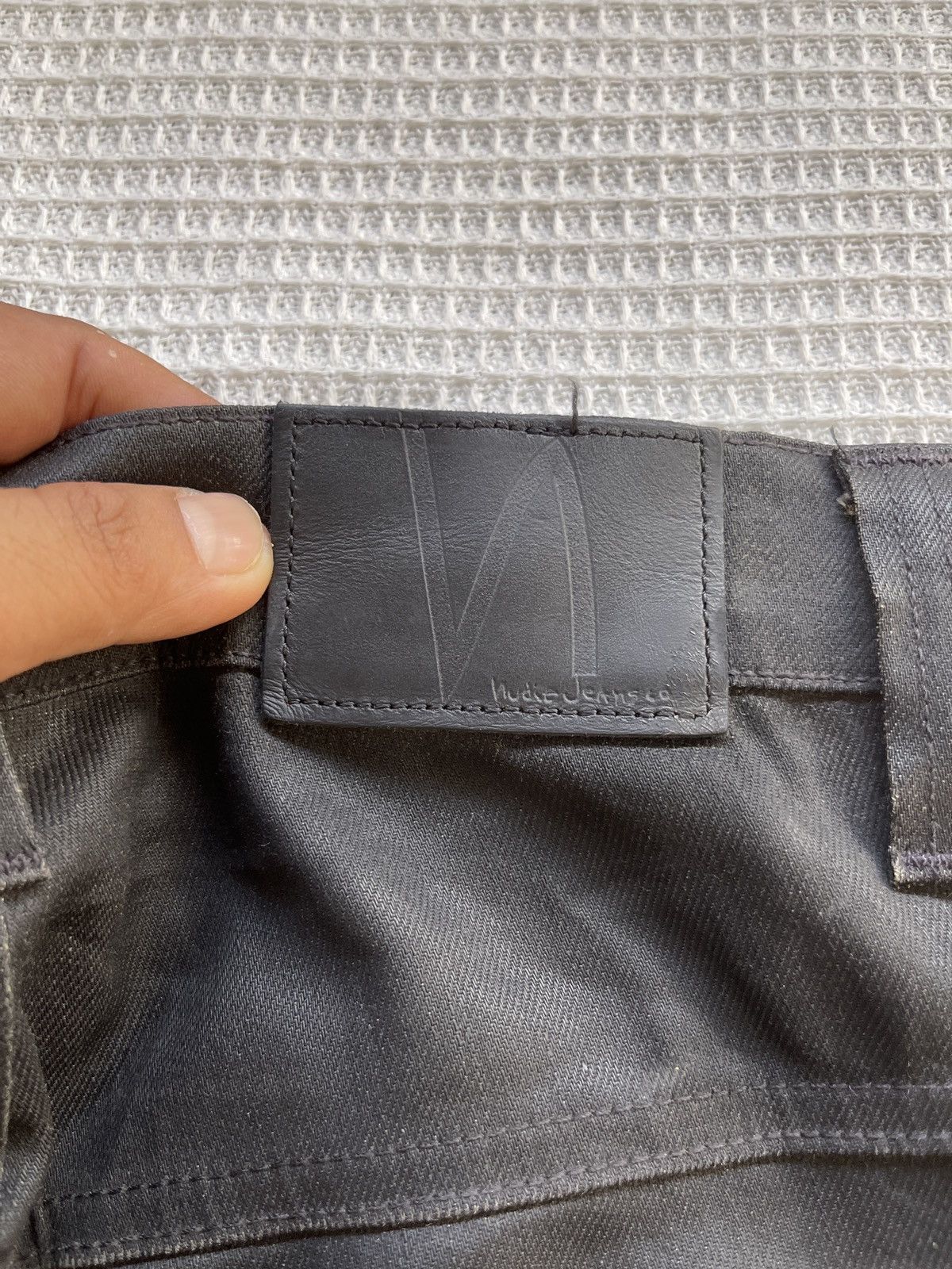 Jean Rare🔥Nudie Jeans Thin Finn Skinny Black Jeans Size US 29 - 6 Thumbnail