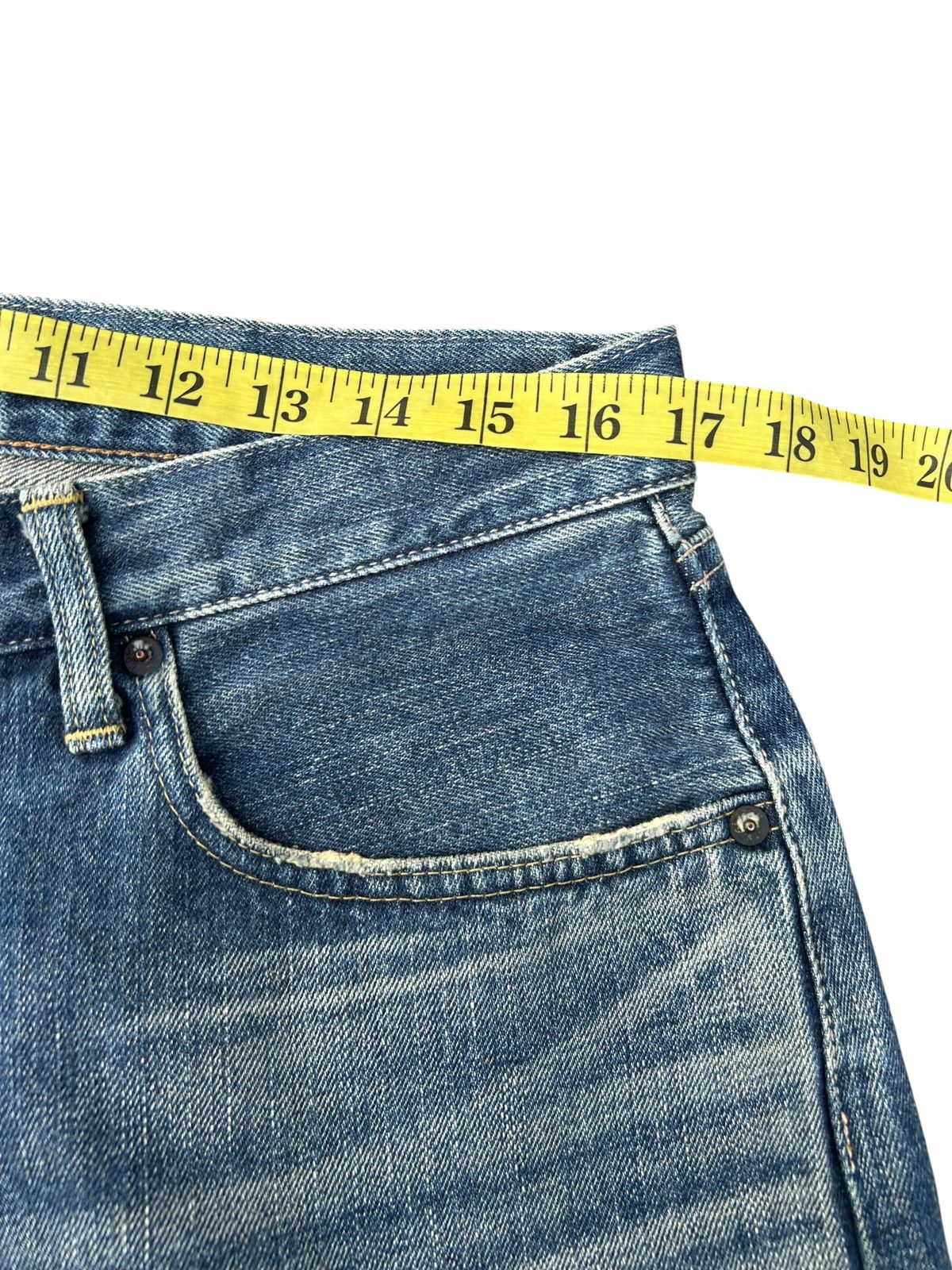 Kapital Vintage Edwin 505 Selvedge Distressed Denim Jeans Size US 34 / EU 50 - 11 Thumbnail