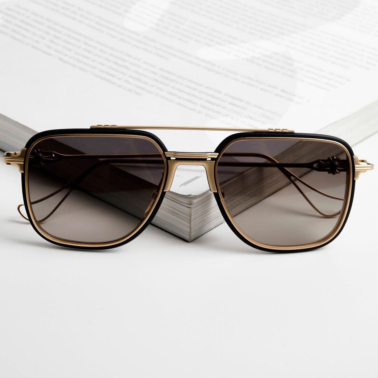 Chrome Hearts CHROME HEARTS HUMPSTER MATTE BLACK/ GOLD PLATED SUNGLASSES Size ONE SIZE - 6 Thumbnail