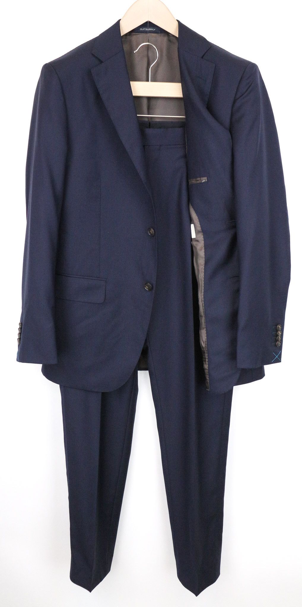 Suitsupply NAPOLI UK38R Blue Wool Lined Suit 75149 Size 38R - 1 Thumbnail