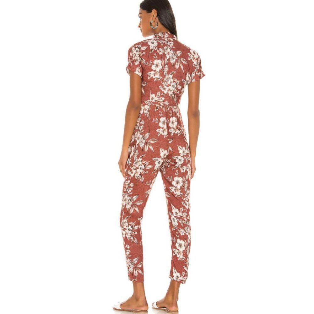 Beach Riot BEACH RIOT Jill Jumpsuit in Mauve Floral Size Large Size 36" / US 14 / IT 50 - 3 Thumbnail