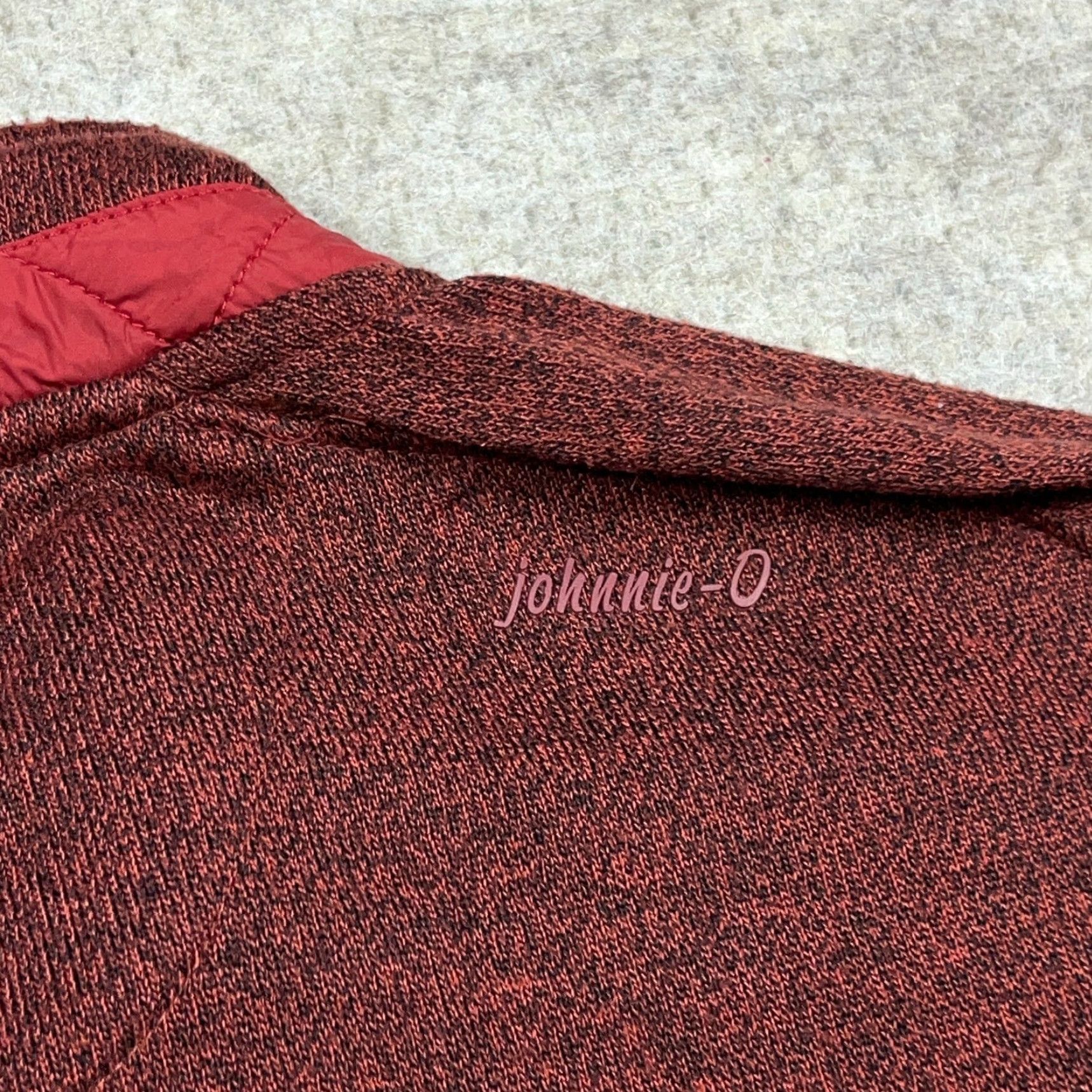 johnnie-O Johnnie-O Sweater Men XL Orange Pullover Quarter Zip Performance Wicking Adult Size US XL / EU 56 / 4 - 6 Thumbnail