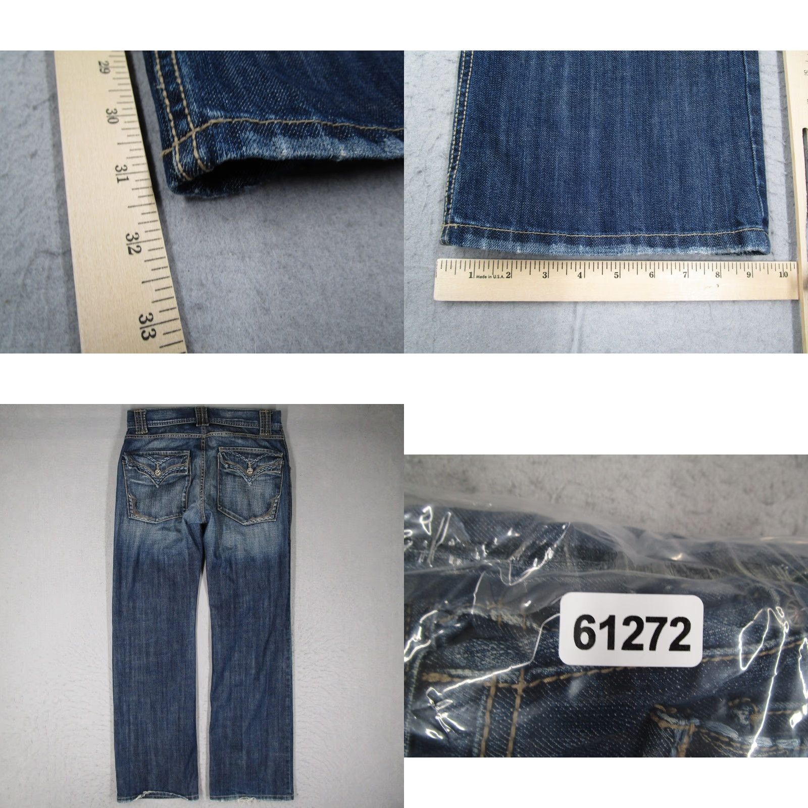 Denime VINTAGE Division E Mens Blue Denim Jeans Straight Leg Medium Wash Size 32 Size US 32 / EU 48 - 9 Thumbnail