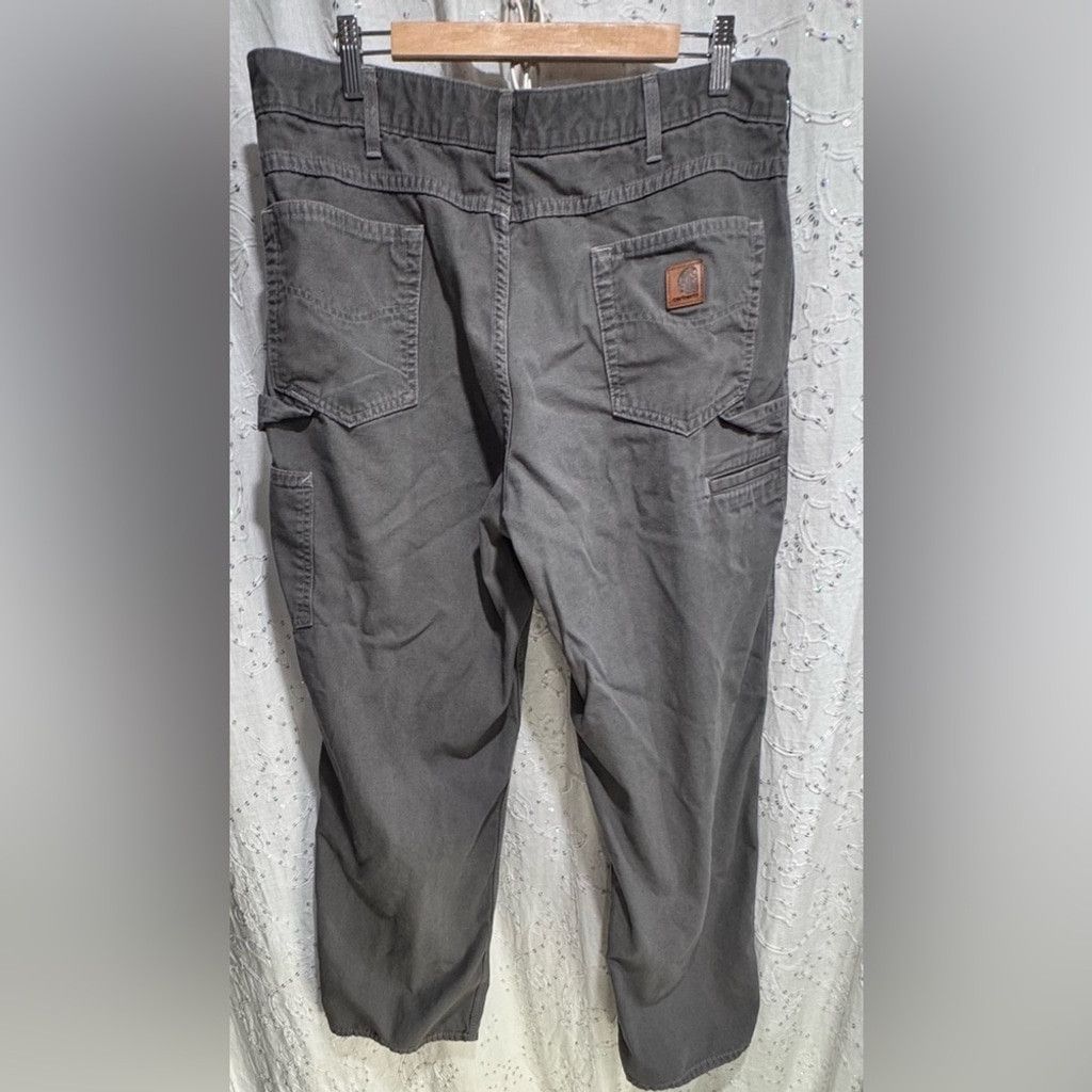 Carhartt Carhartt Mens Loose Canvas Carpenter Pant Charcoal Size 40 Size US 40 / EU 56 - 3 Thumbnail
