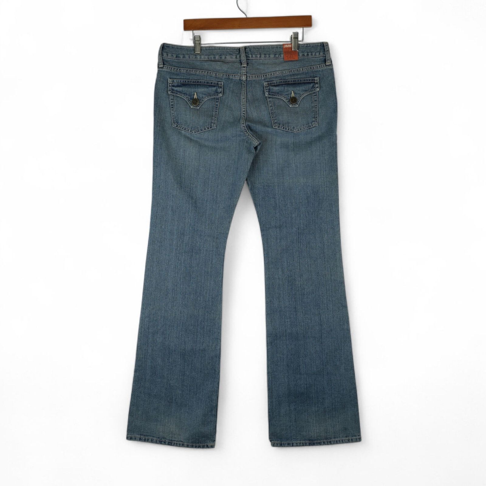 Other Jimmy'z Jeans Womens 14L (37x35) Blue Low Rise Flare Y2K Size 37" - 2 Thumbnail