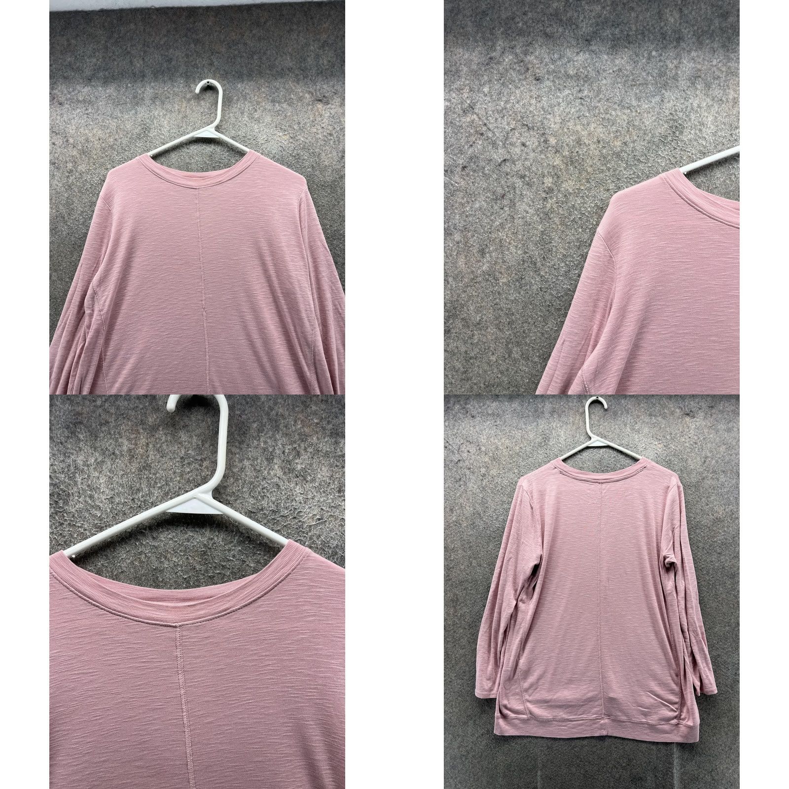 J. Jill J. Jill Shirt Womens Medium Pink Crew Neck 3/4 Sleeve Pima Cotton Jersey Top Size M / US 6-8 / IT 42-44 - 8 Thumbnail