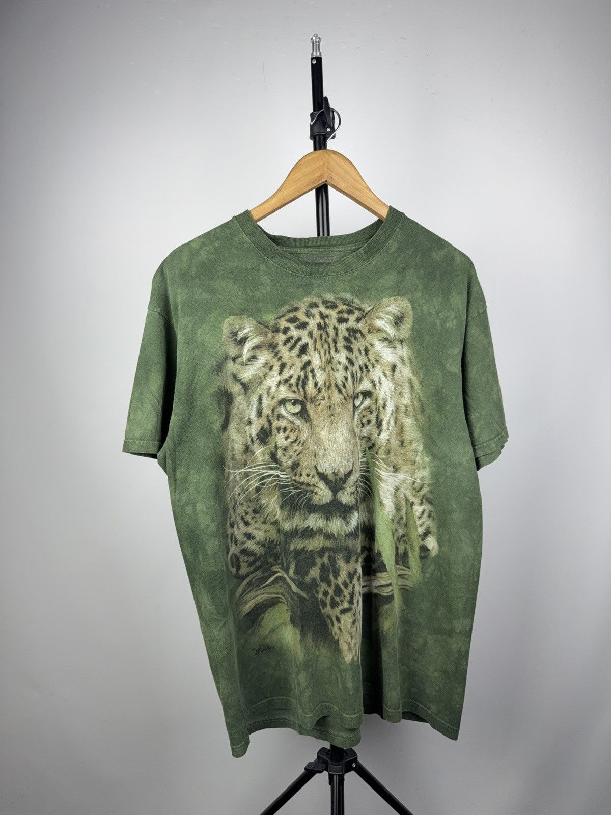 The Mountain Vntg 00s The Mountain Big Cat Leopard Graphic Tie-Dye Tee Size US XL / EU 56 / 4 - 1 Thumbnail