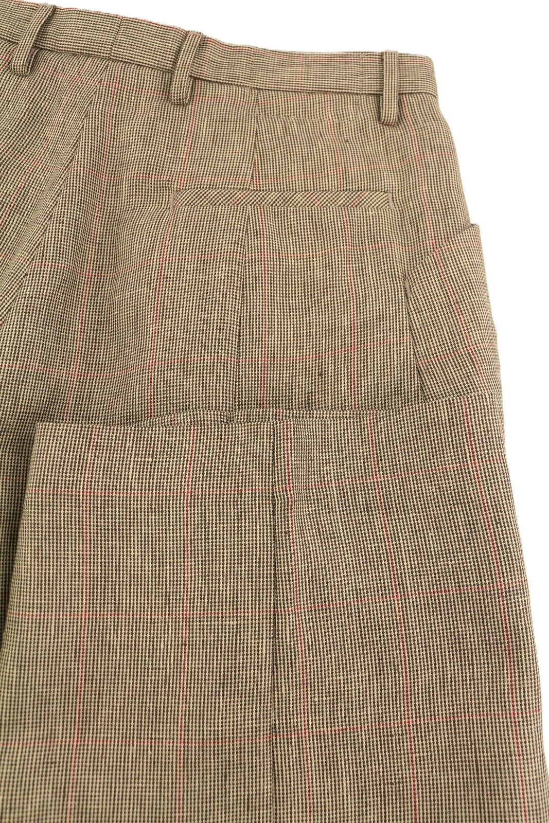 R13 PLEATED POCKET 27 Brown Wool Linen Cropped SS25 86846 Size 27" / US 4 / IT 40 - 5 Thumbnail