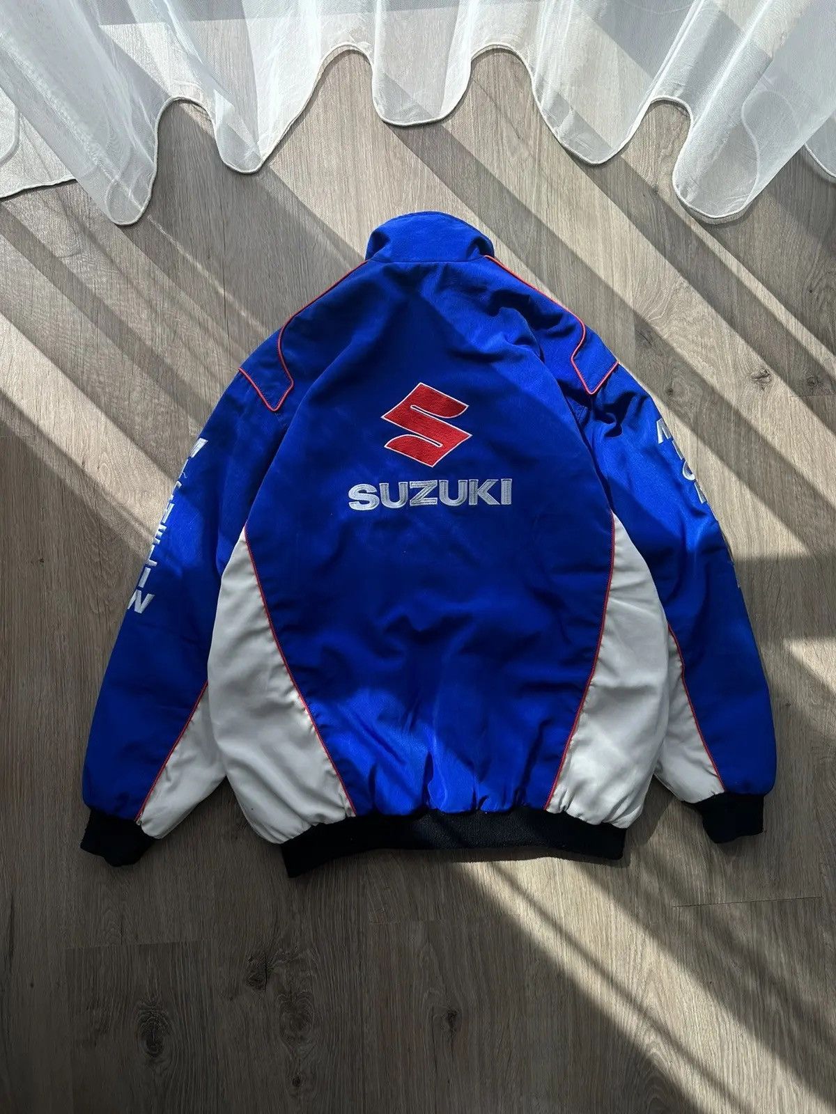 Vintage Vintage Racing Blue Jacket Suzuki Y2k Size US L / EU 52-54 / 3 - 9 Thumbnail