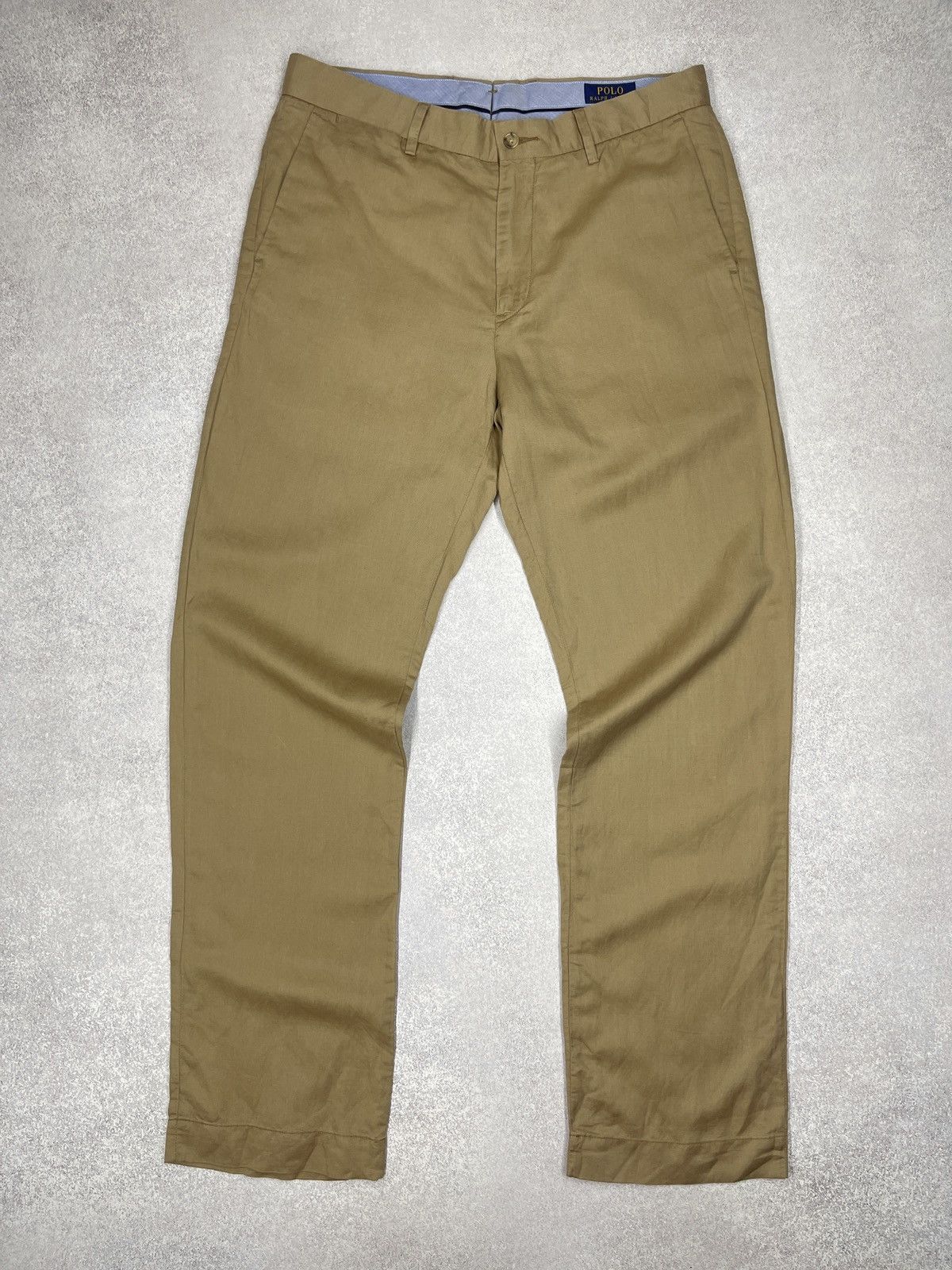 Polo Ralph Lauren Mens Polo Ralph Lauren Linen Pants Beige Size US 31 - 6 Thumbnail