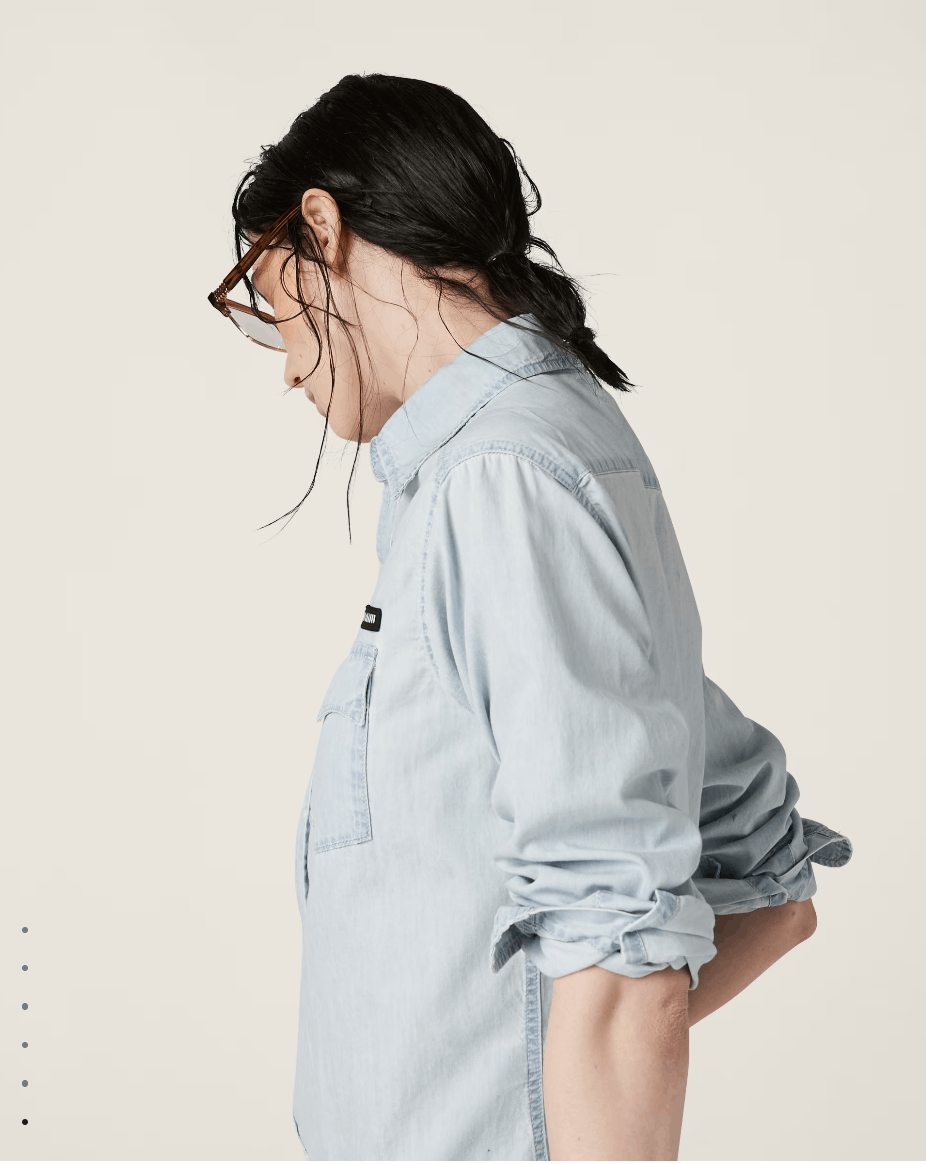 Miu Miu Miu Miu Washed Chambray Shirt € 1,000 Size L / US 10 / IT 46 - 9 Thumbnail