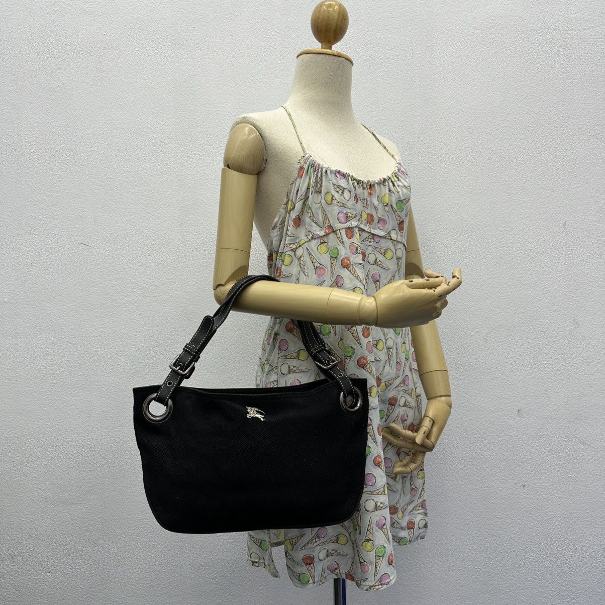 Burberry AUTHENTIC BURBERRY BLUE LABEL BLACK CANVAS SHOULDER TOTE BAG Size ONE SIZE - 1 Thumbnail