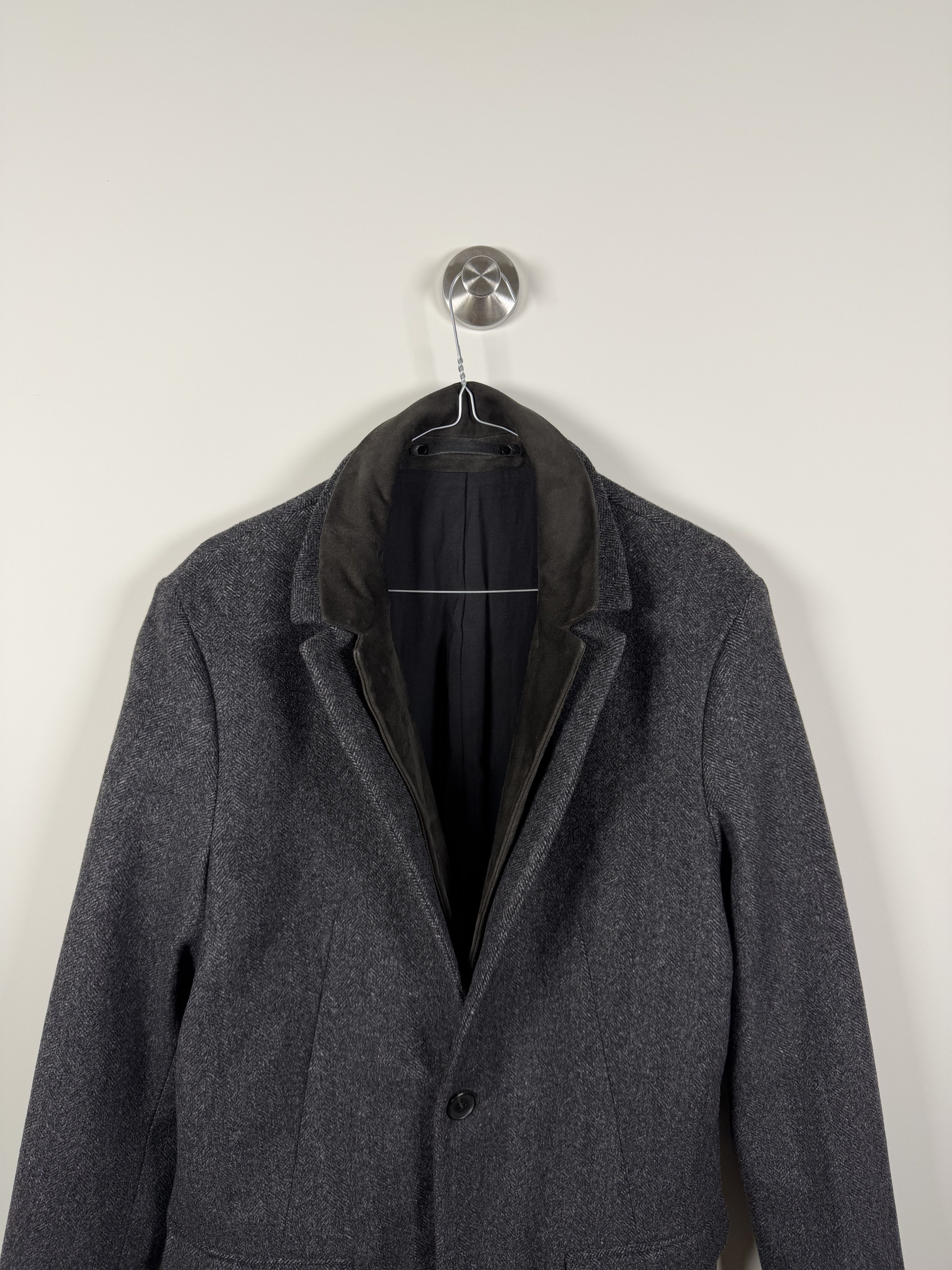 Allsaints Allsaints Merton Coat Wool Suede Solid Jacket (L) Size US L / EU 52-54 / 3 - 2 Thumbnail