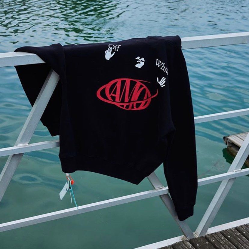Off-White x AMO Black No Shop Logo Oversized Hoodie Size US XXS / EU 40 - 5 Thumbnail