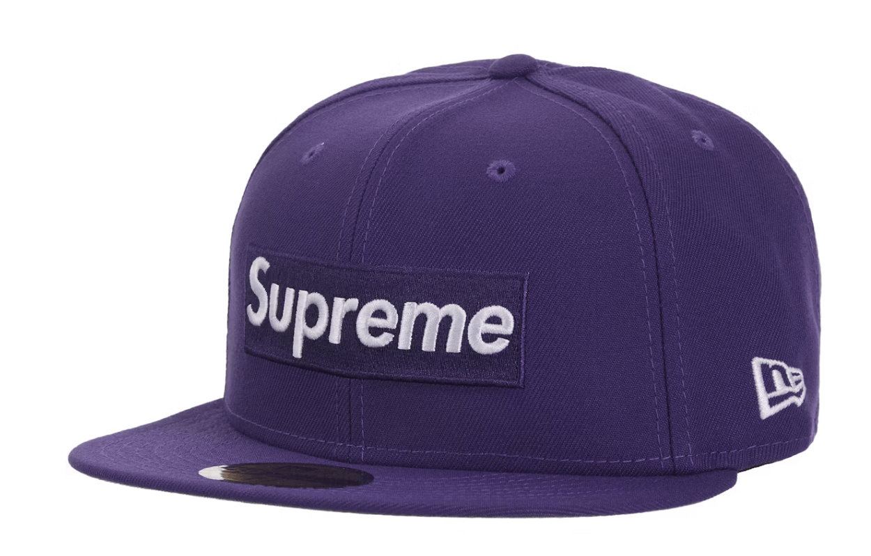 New Era × Supreme 2005 supreme crest logo hat purple 7 5/8 dead