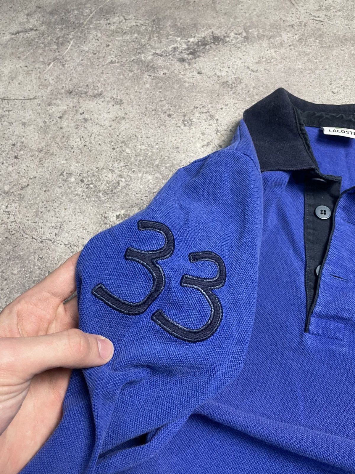 Lacoste Lacoste 33 vintage blue rugby long sleeve polo shirt Size US M / EU 48-50 / 2 - 4 Thumbnail